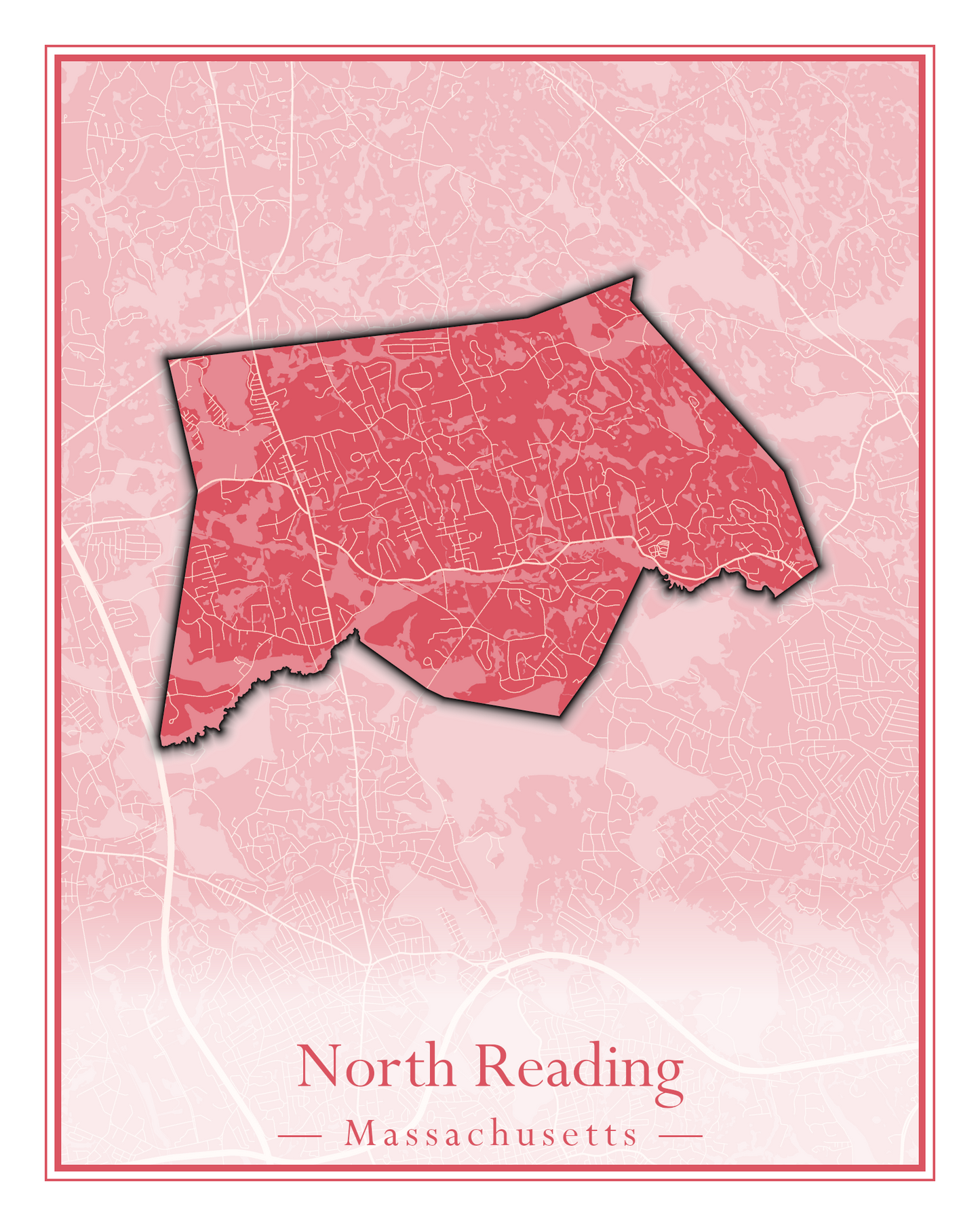 Massachusetts Towns - Street Map (North Reading - Northbridge)