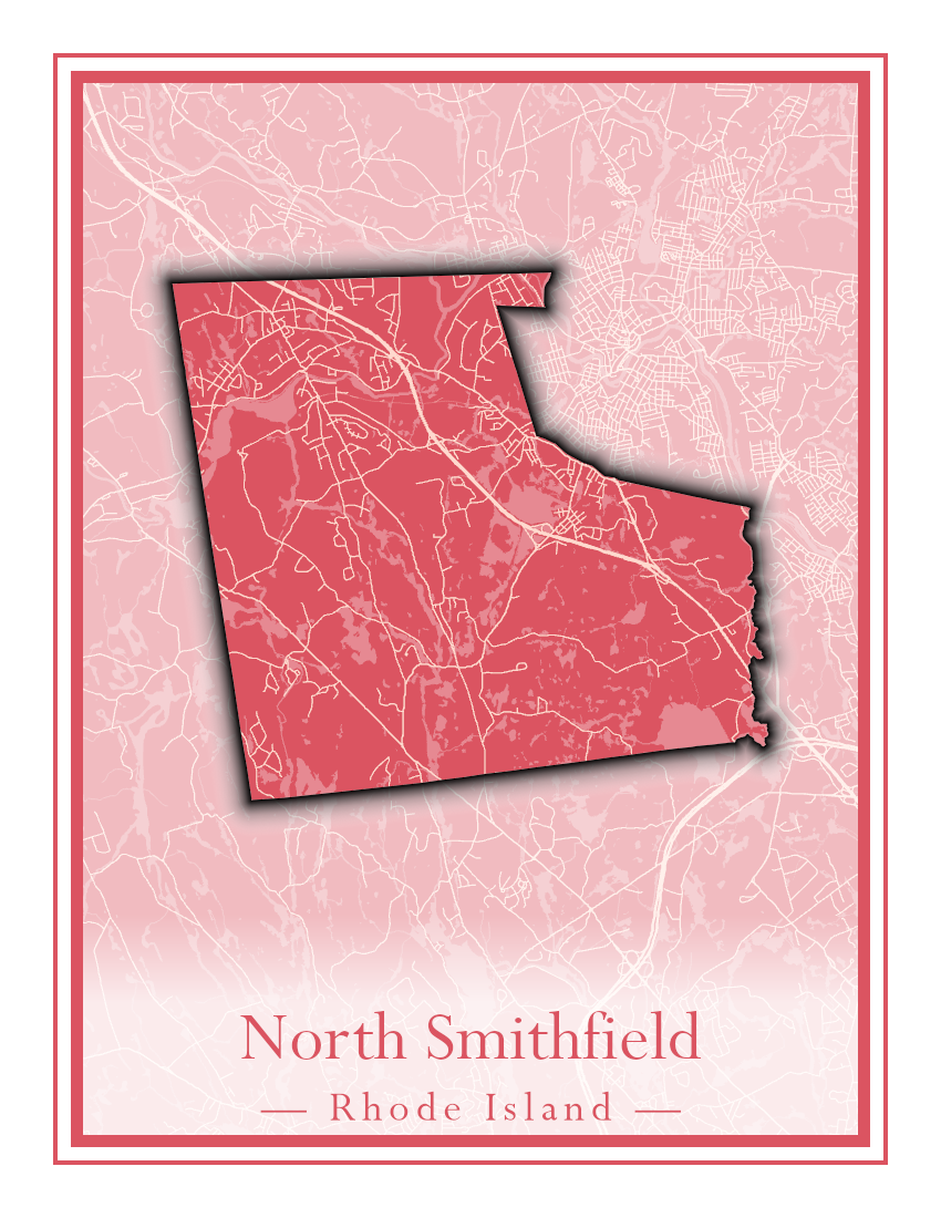 Rhode Island Towns - Street Map (North Smithfield - Providence)