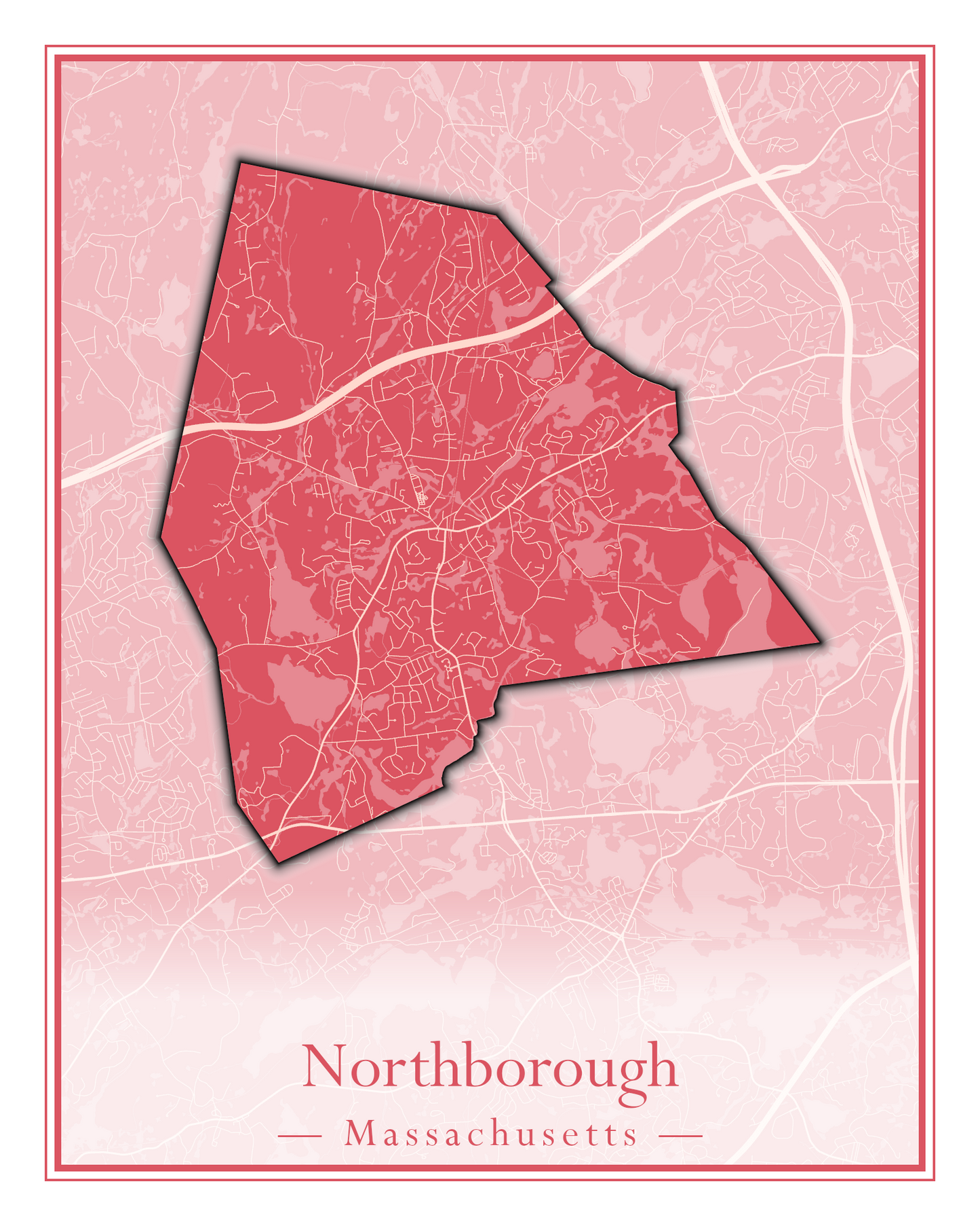 Massachusetts Towns - Street Map (North Reading - Northbridge)