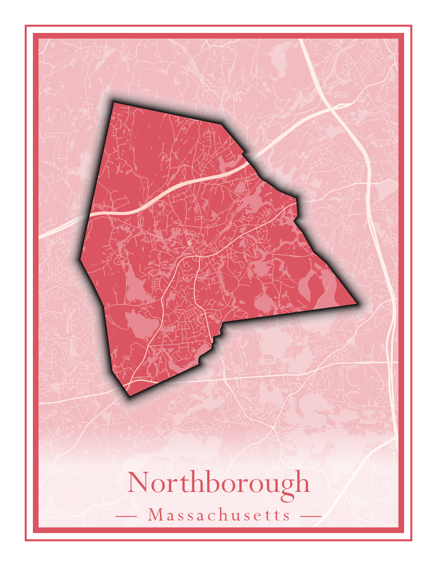 Massachusetts Towns - Street Map (North Reading - Northbridge)