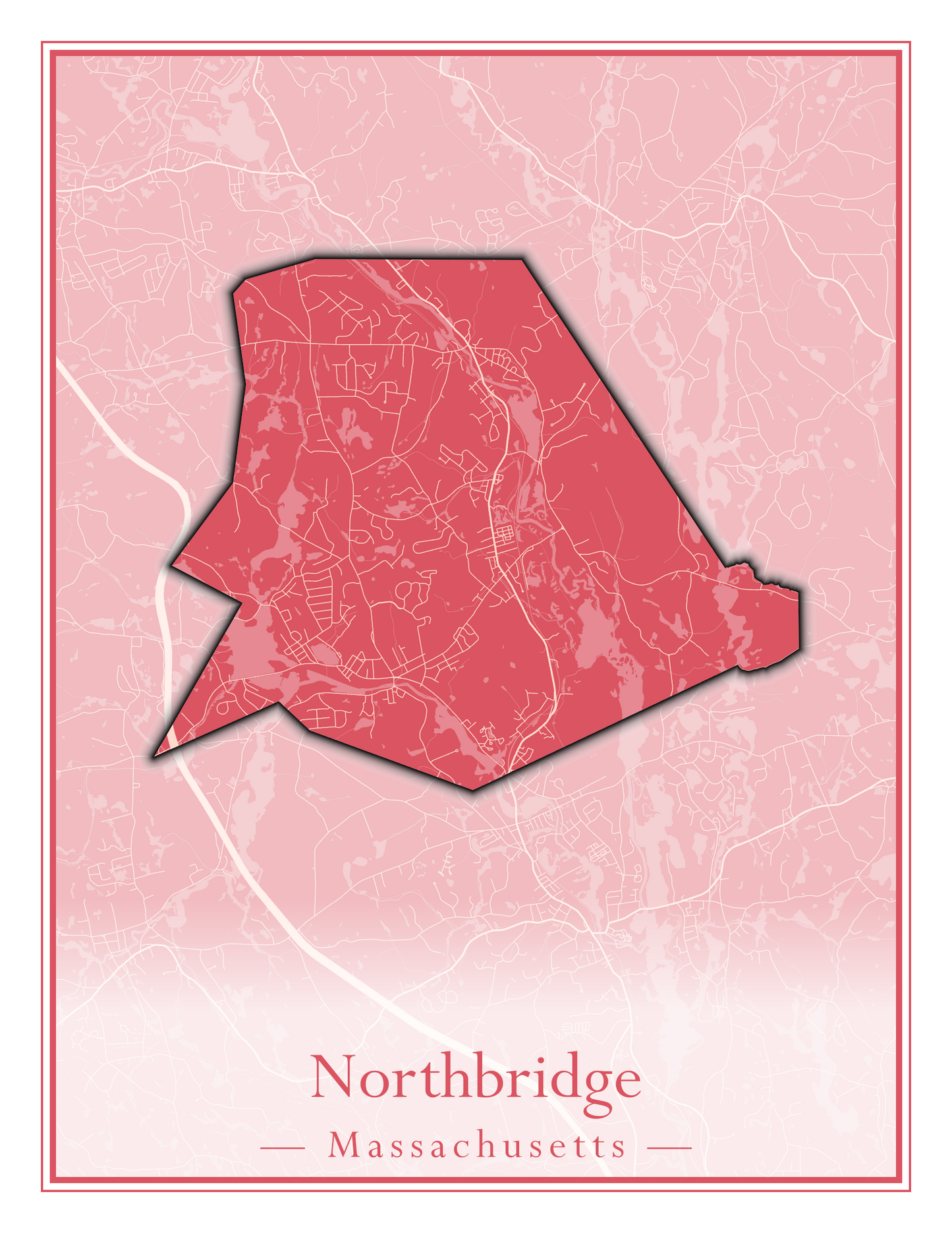 Massachusetts Towns - Street Map (North Reading - Northbridge)