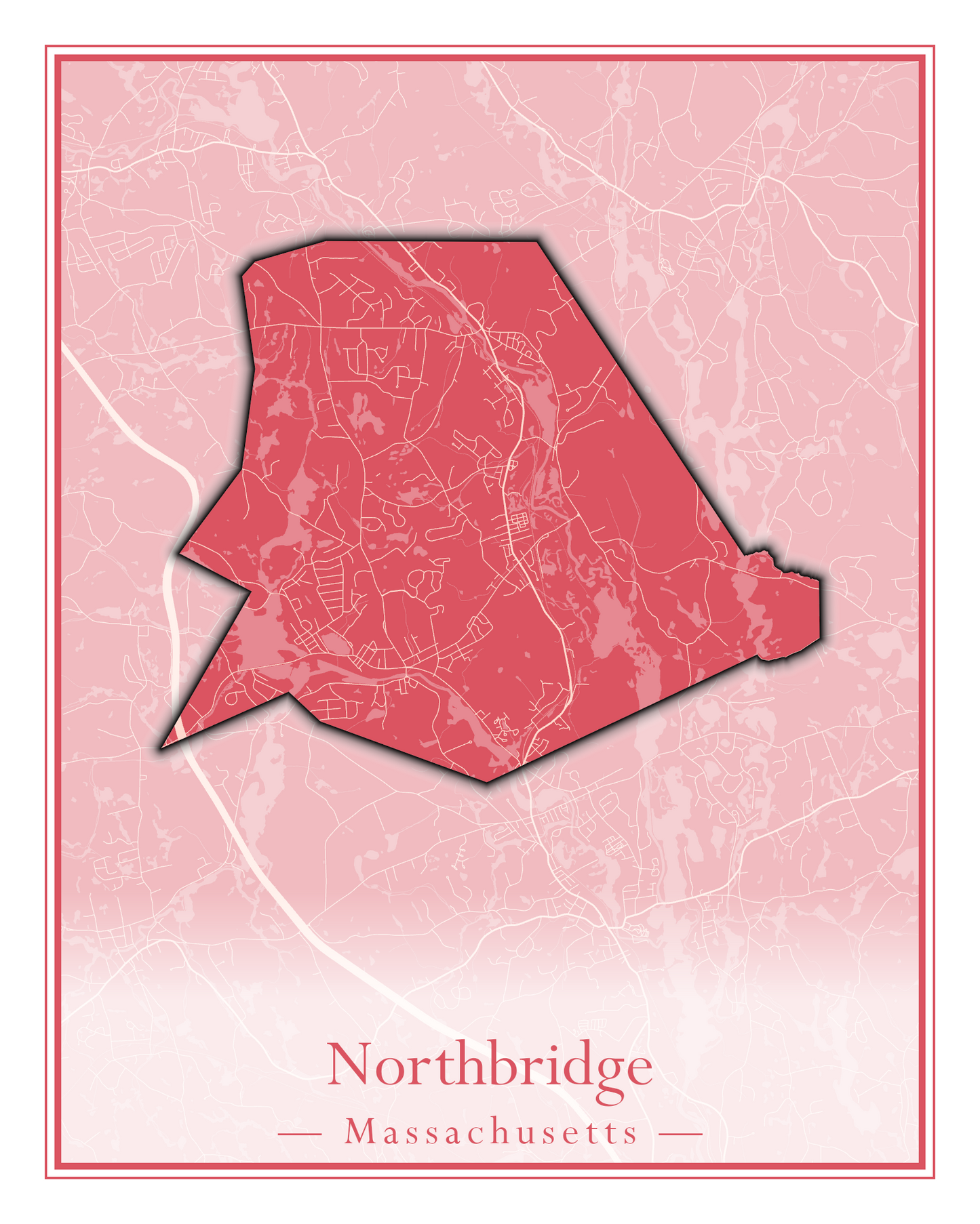 Massachusetts Towns - Street Map (North Reading - Northbridge)