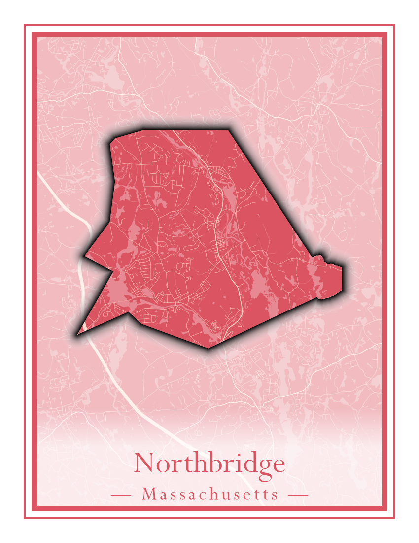 Massachusetts Towns - Street Map (North Reading - Northbridge)