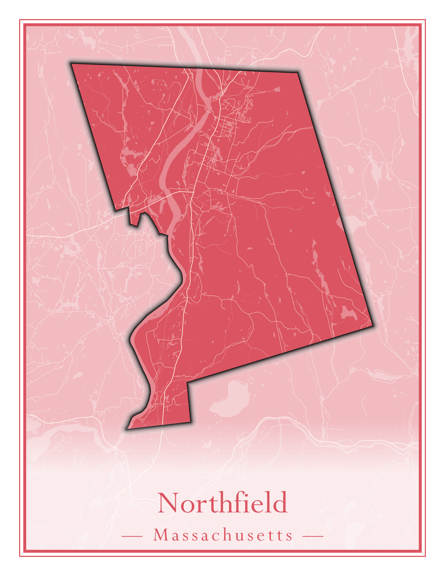 Massachusetts Towns - Street Map (Northfield - Norwood)