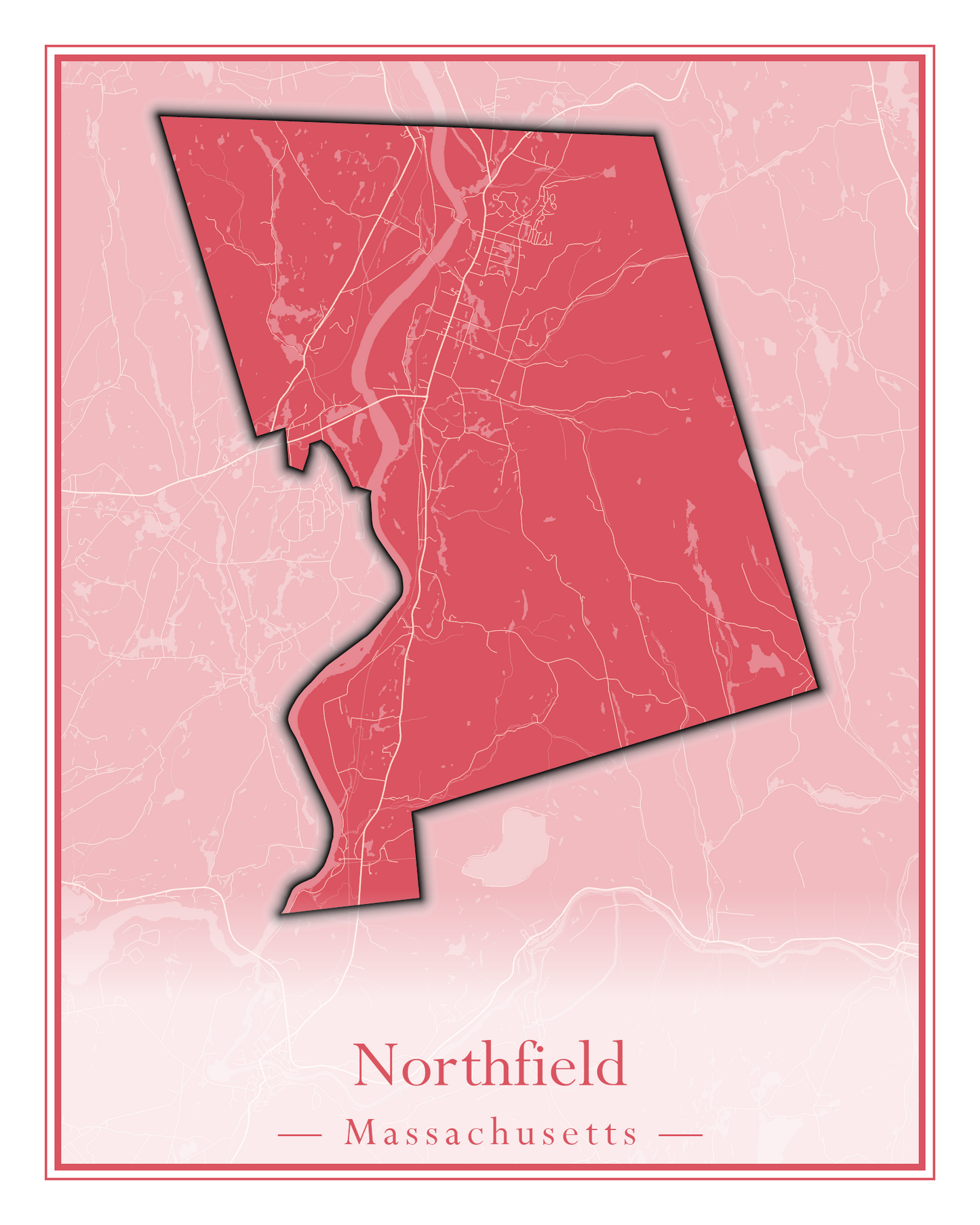 Massachusetts Towns - Street Map (Northfield - Norwood)