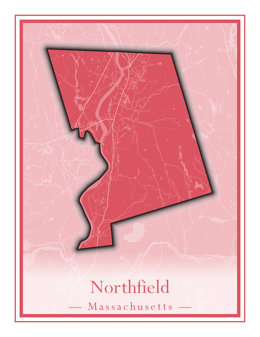 Massachusetts Towns - Street Map (Northfield - Norwood)