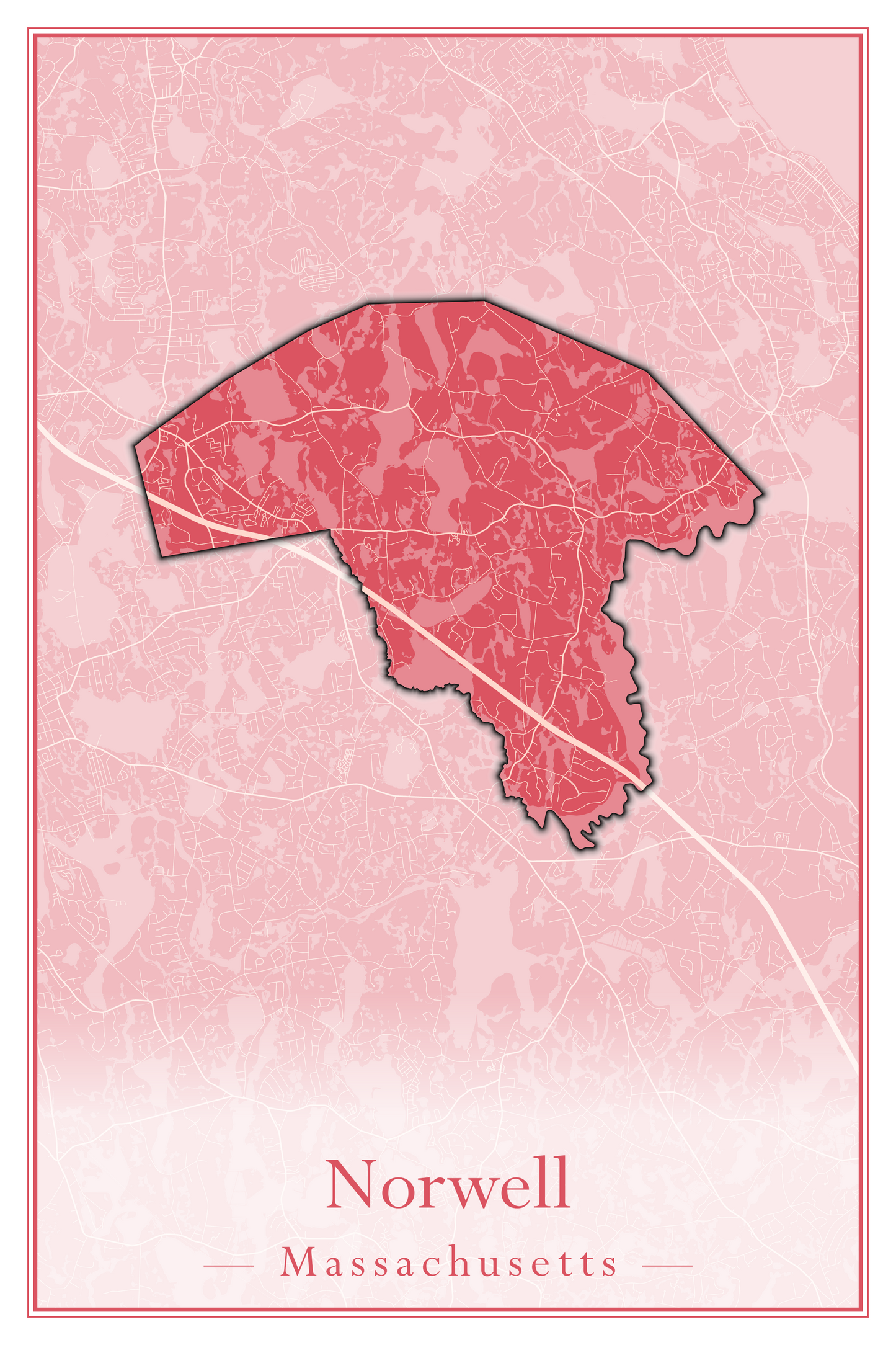 Massachusetts Towns - Street Map (Northfield - Norwood)