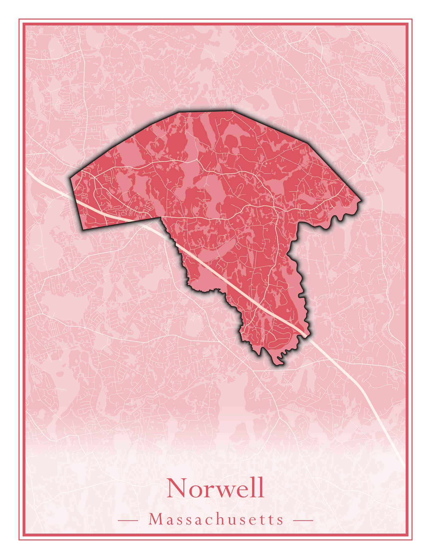 Massachusetts Towns - Street Map (Northfield - Norwood)