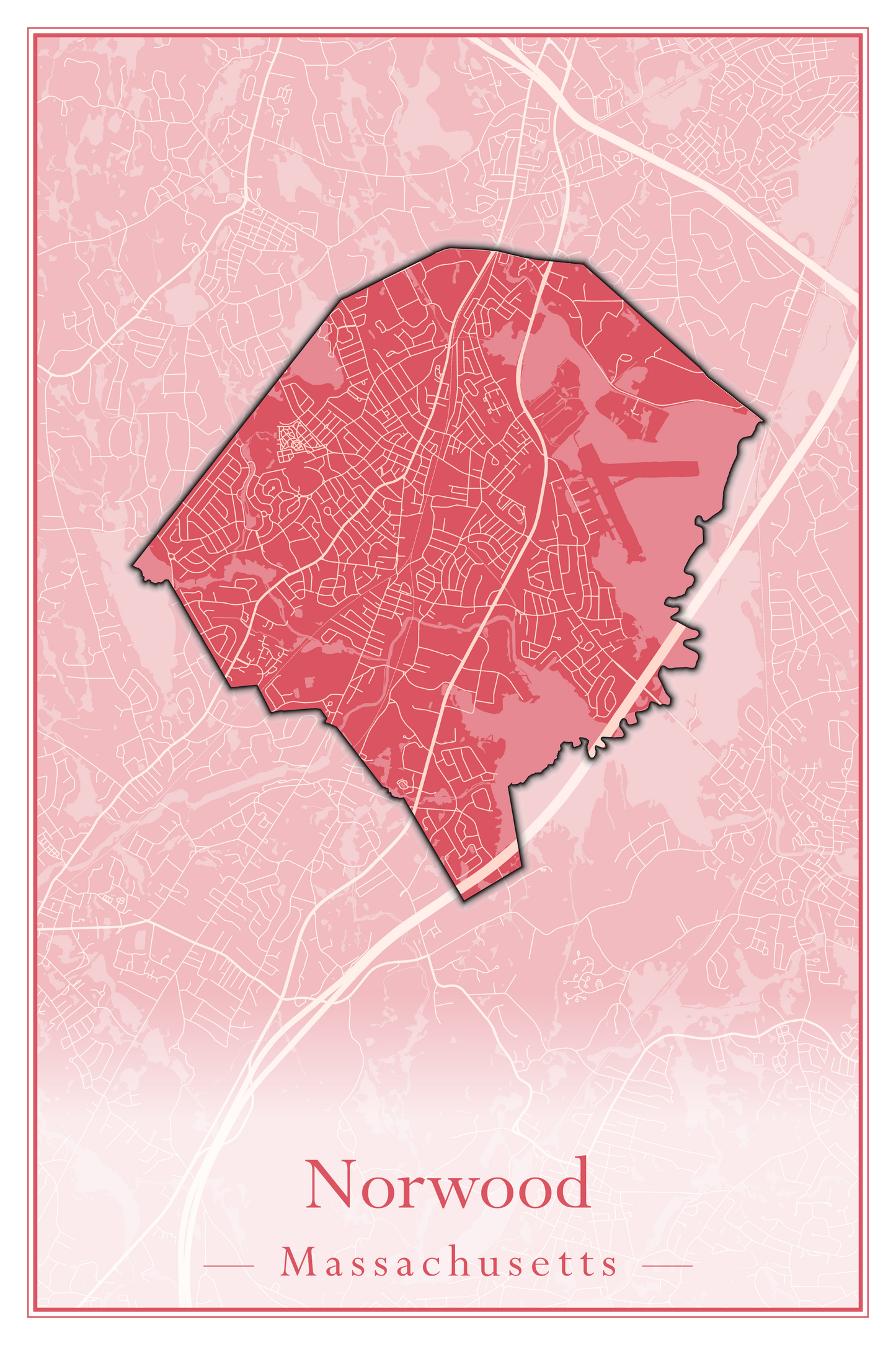 Massachusetts Towns - Street Map (Northfield - Norwood)