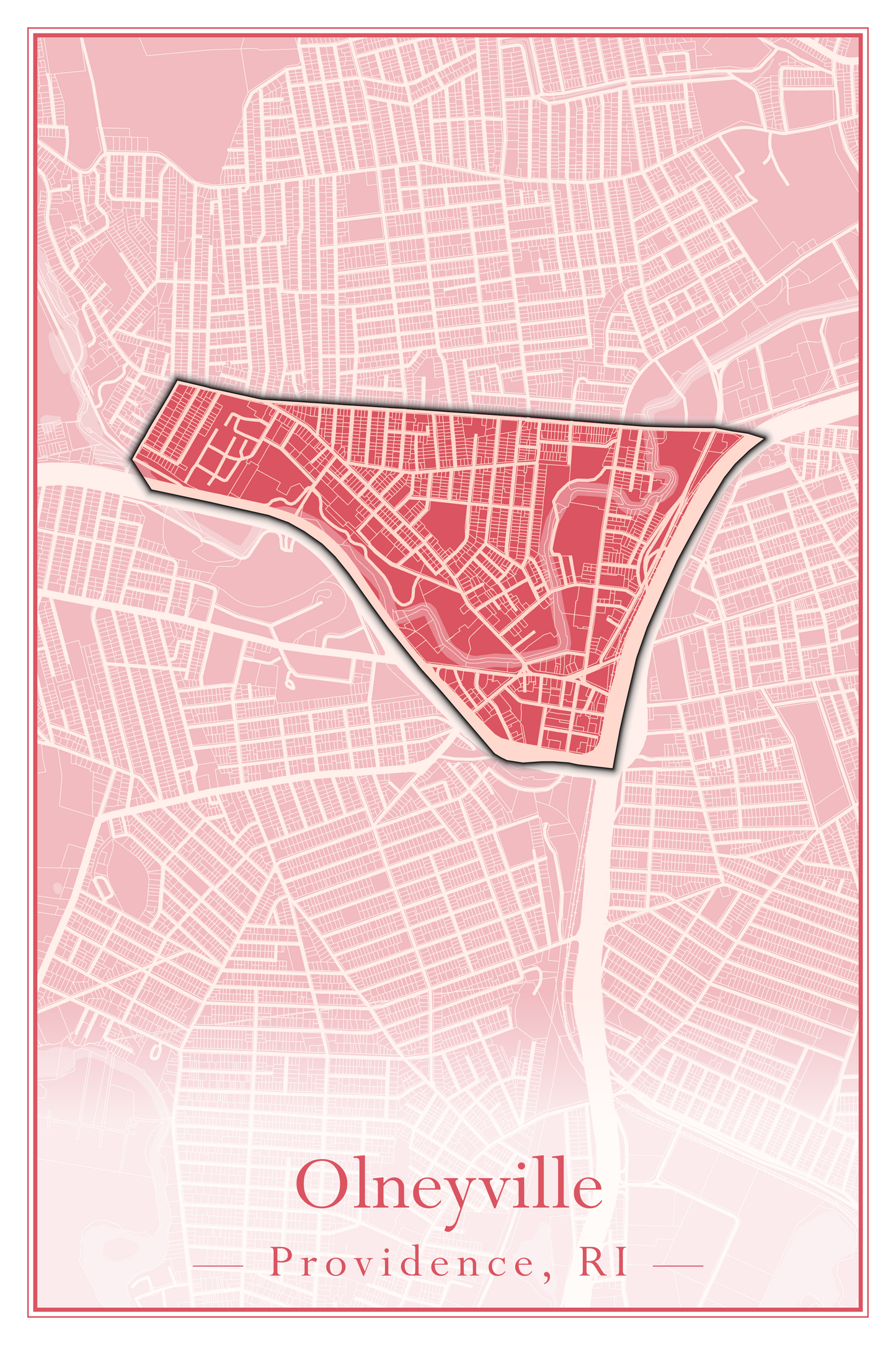 Providence Neighborhoods - Street Map (Mount Hope - Reservoir)