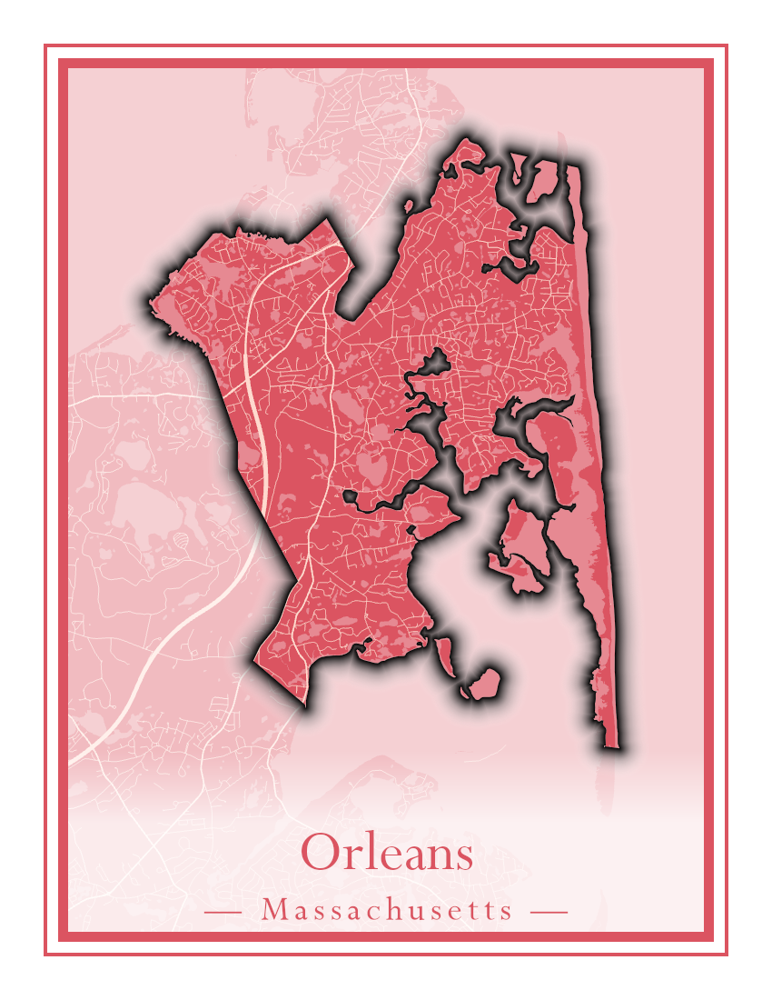 Massachusetts Towns - Street Map (Oak Bluffs - Orleans)