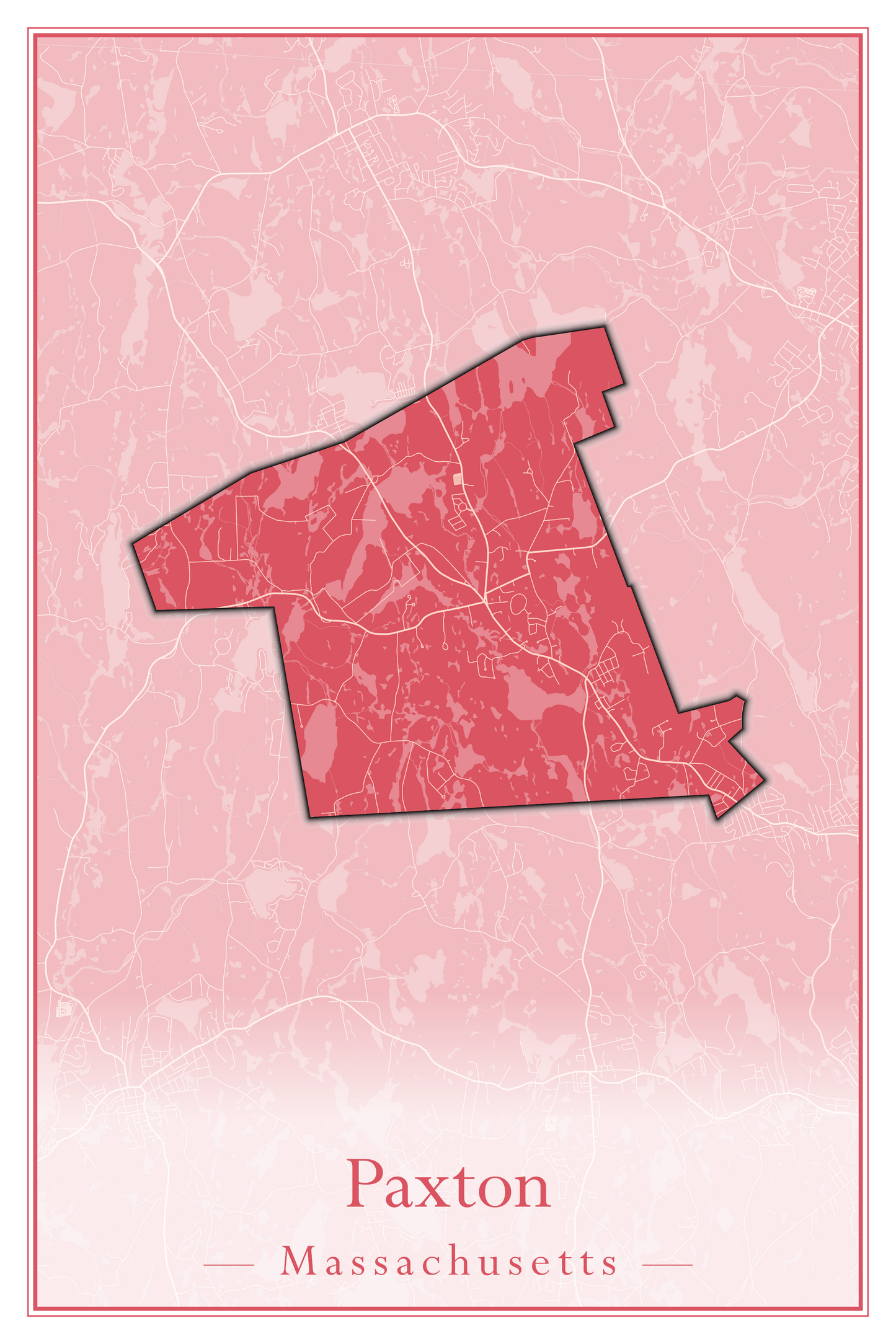 Massachusetts Towns - Street Map (Otis - Paxton)