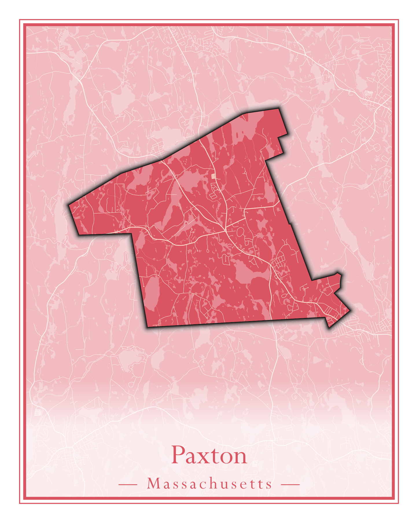 Massachusetts Towns - Street Map (Otis - Paxton)