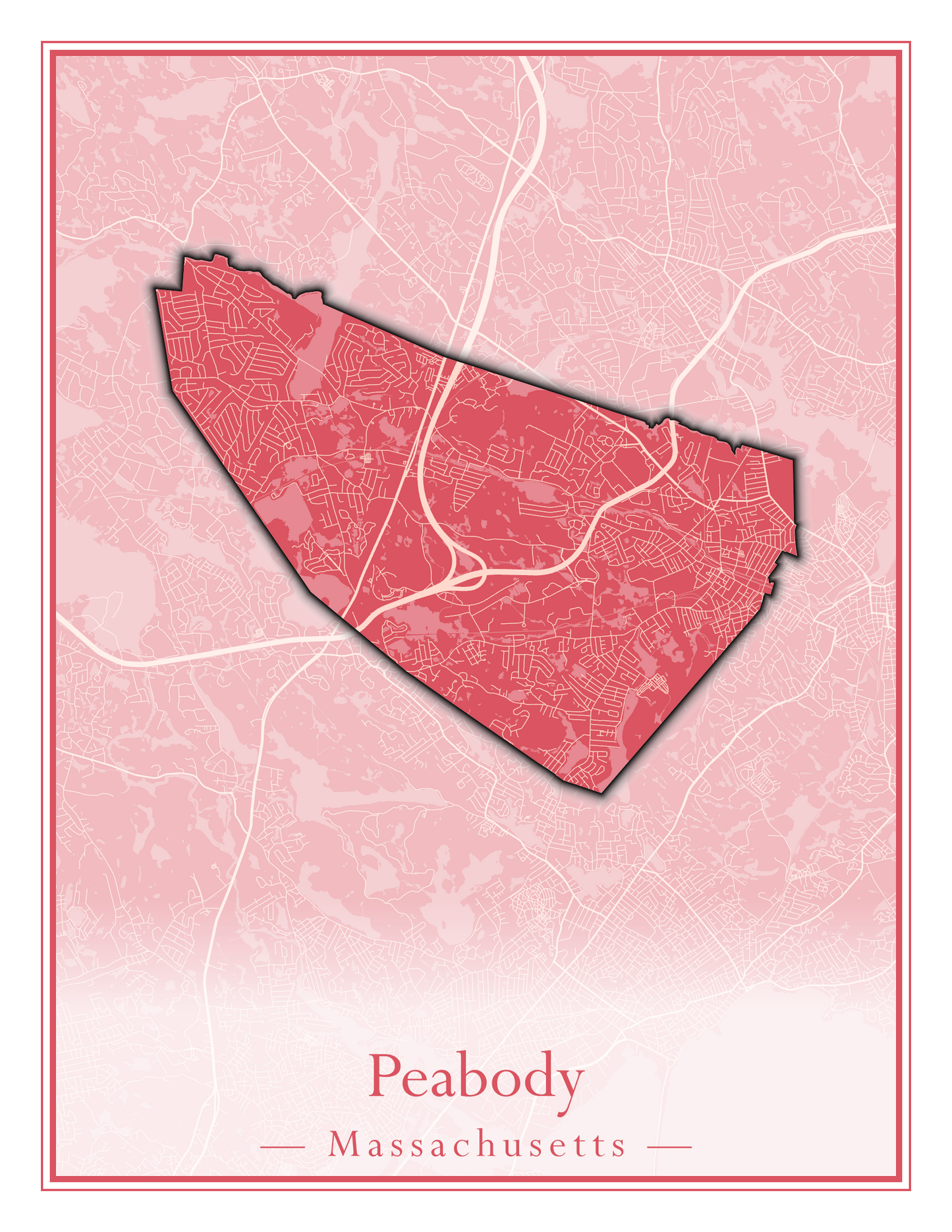 Massachusetts Towns - Street Map (Peabody - Pepperell)