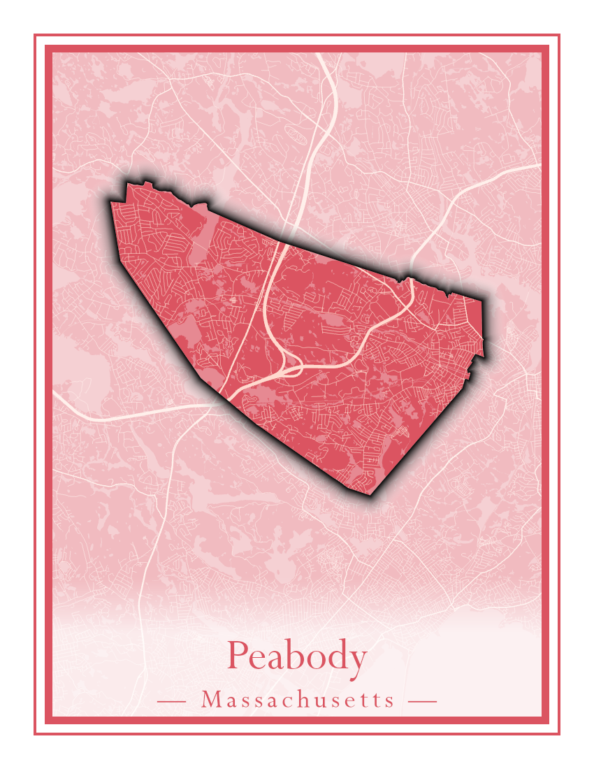 Massachusetts Towns - Street Map (Peabody - Pepperell)