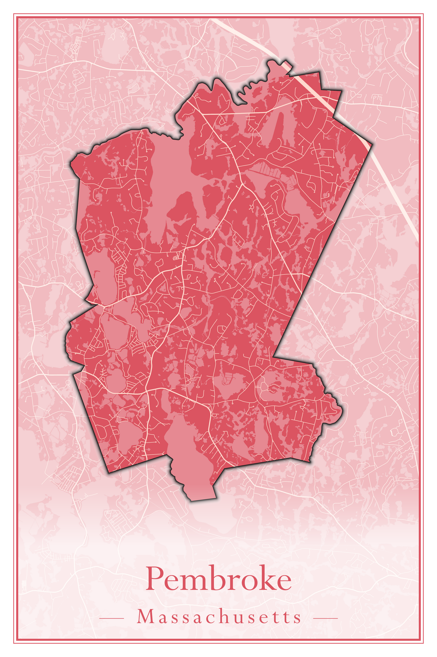 Massachusetts Towns - Street Map (Peabody - Pepperell)