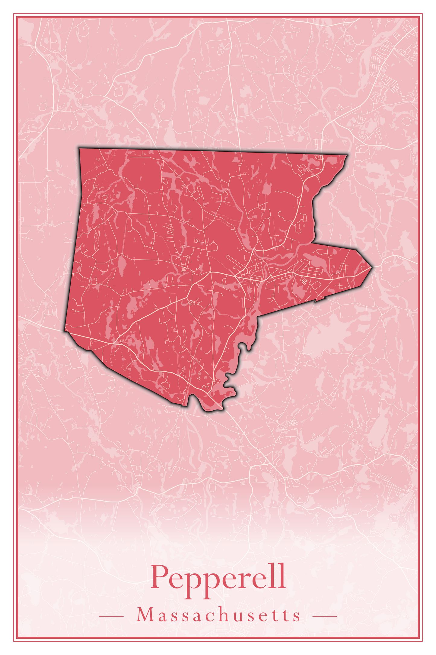 Massachusetts Towns - Street Map (Peabody - Pepperell)