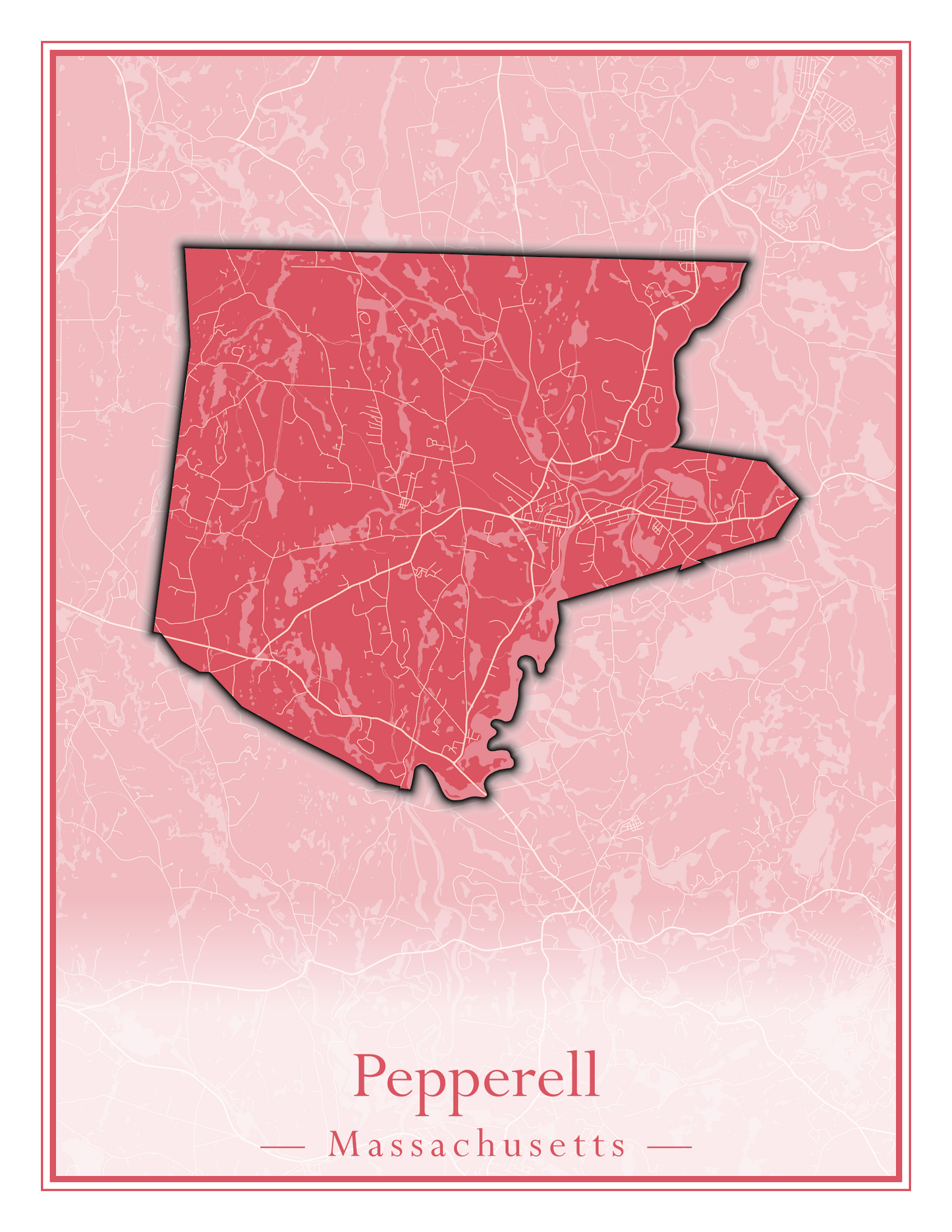 Massachusetts Towns - Street Map (Peabody - Pepperell)