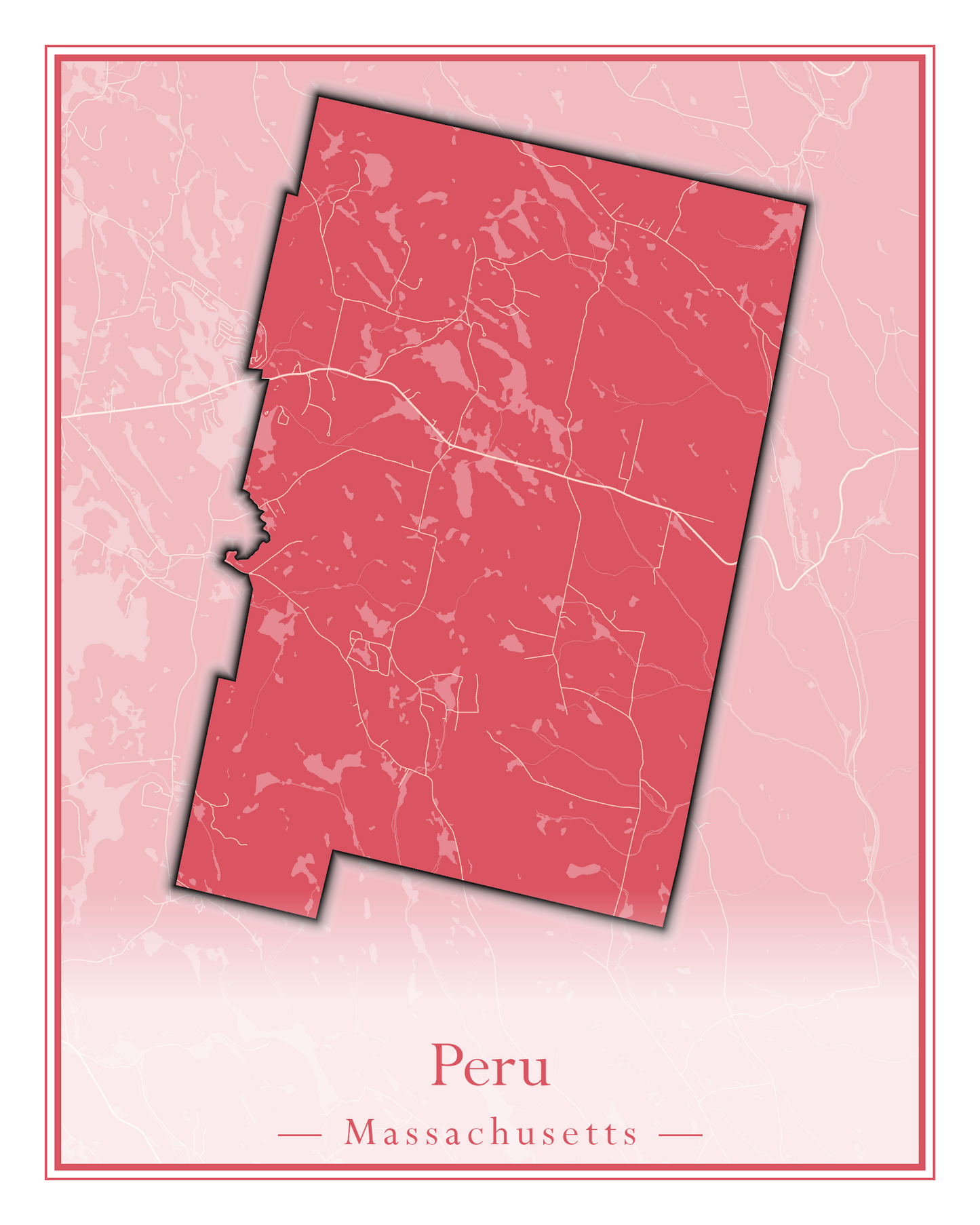 Massachusetts Towns - Street Map (Peru - Pittsfield)