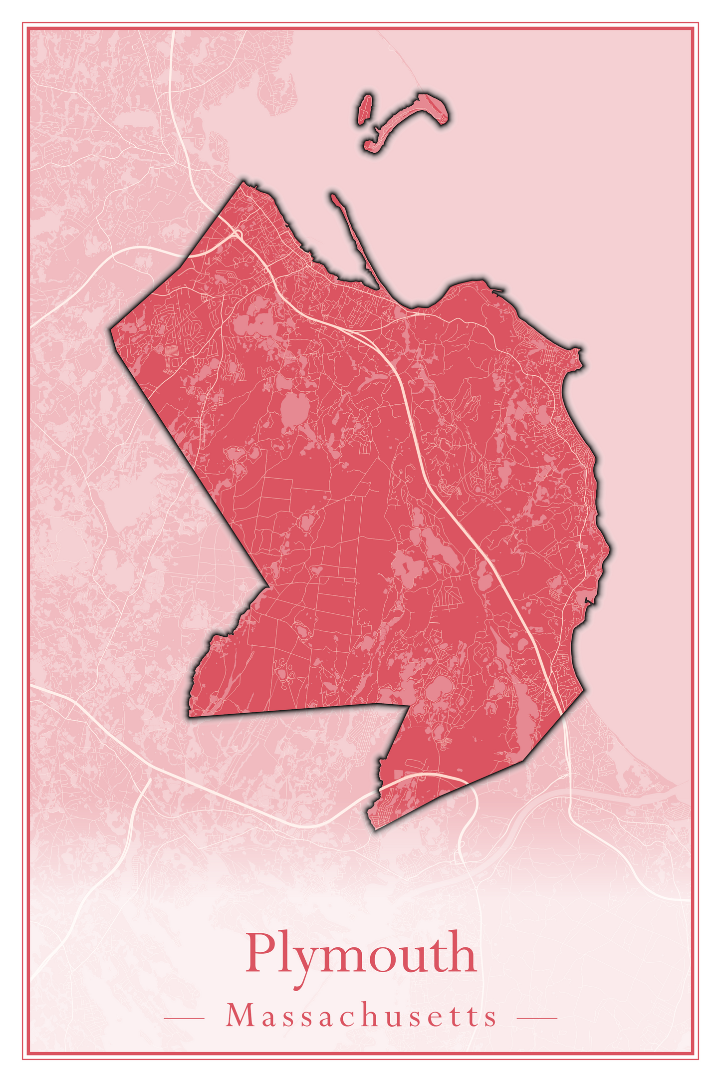 Massachusetts Towns - Street Map (Plainfield - Plympton)