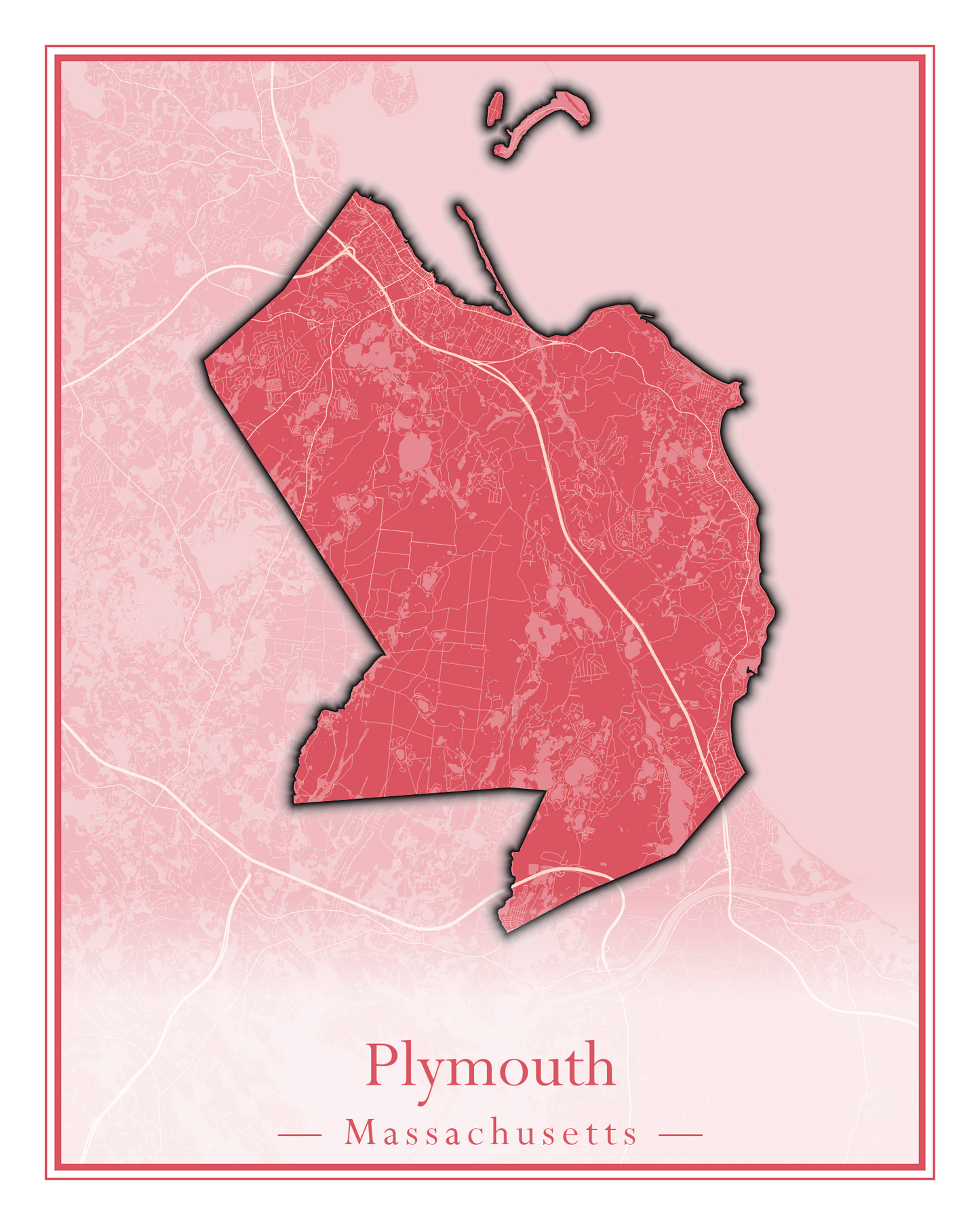 Massachusetts Towns - Street Map (Plainfield - Plympton)