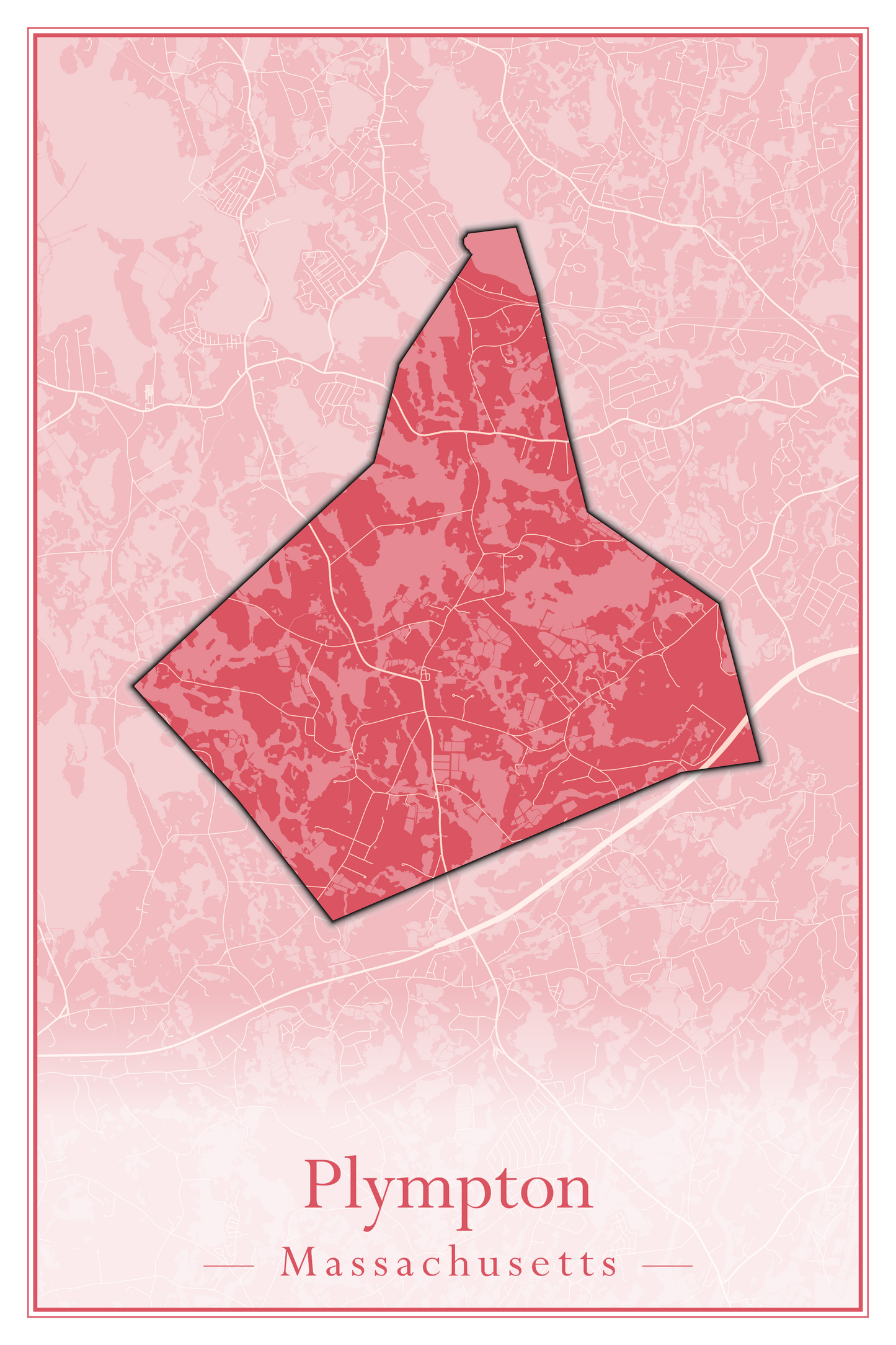 Massachusetts Towns - Street Map (Plainfield - Plympton)