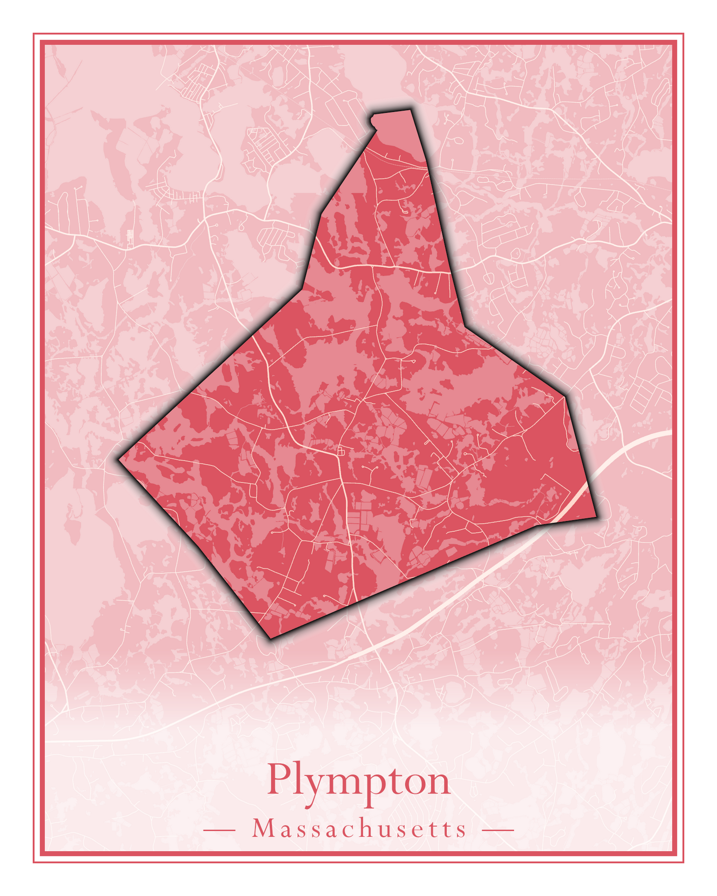 Massachusetts Towns - Street Map (Plainfield - Plympton)