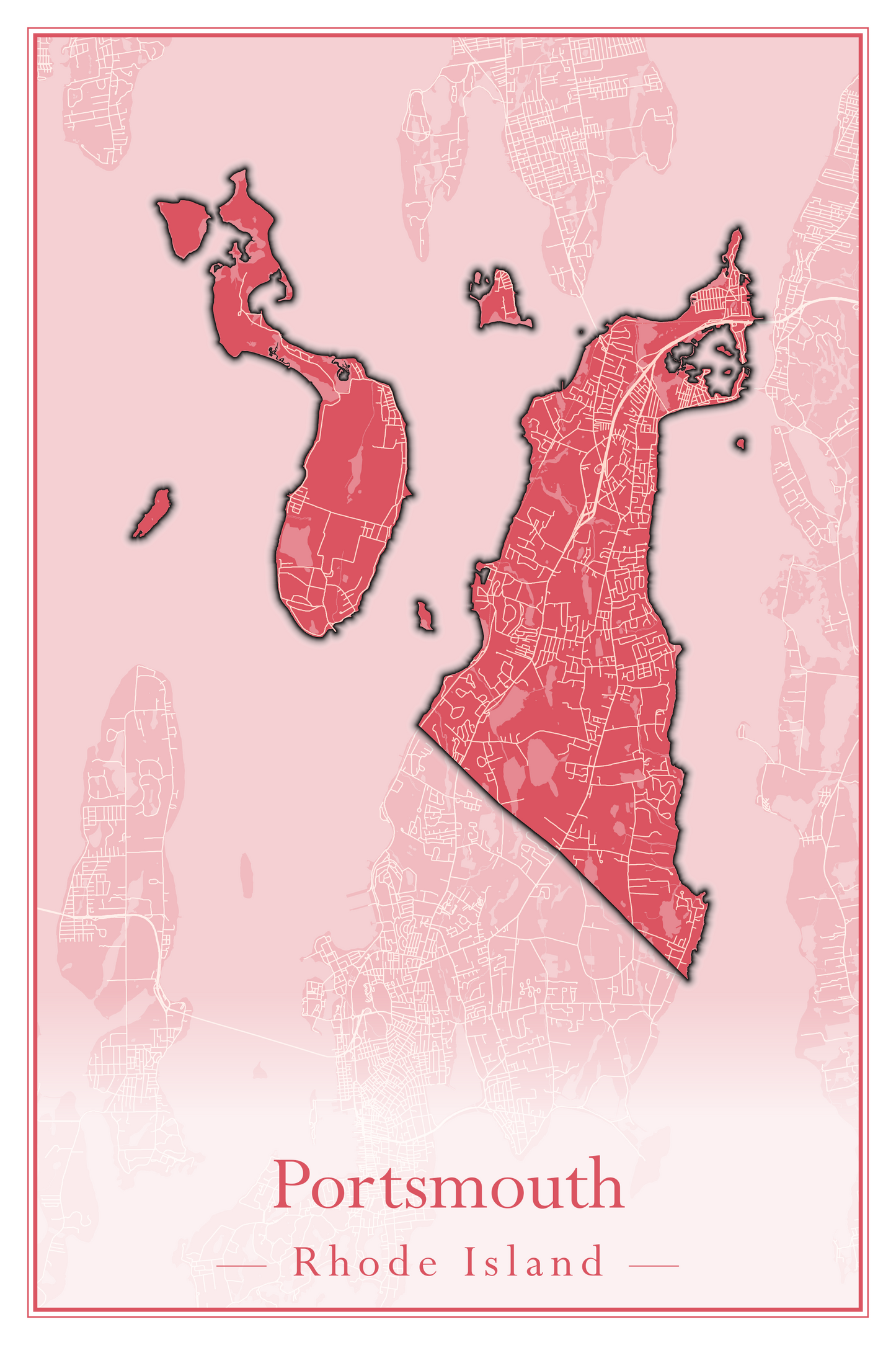 Rhode Island Towns - Street Map (North Smithfield - Providence)