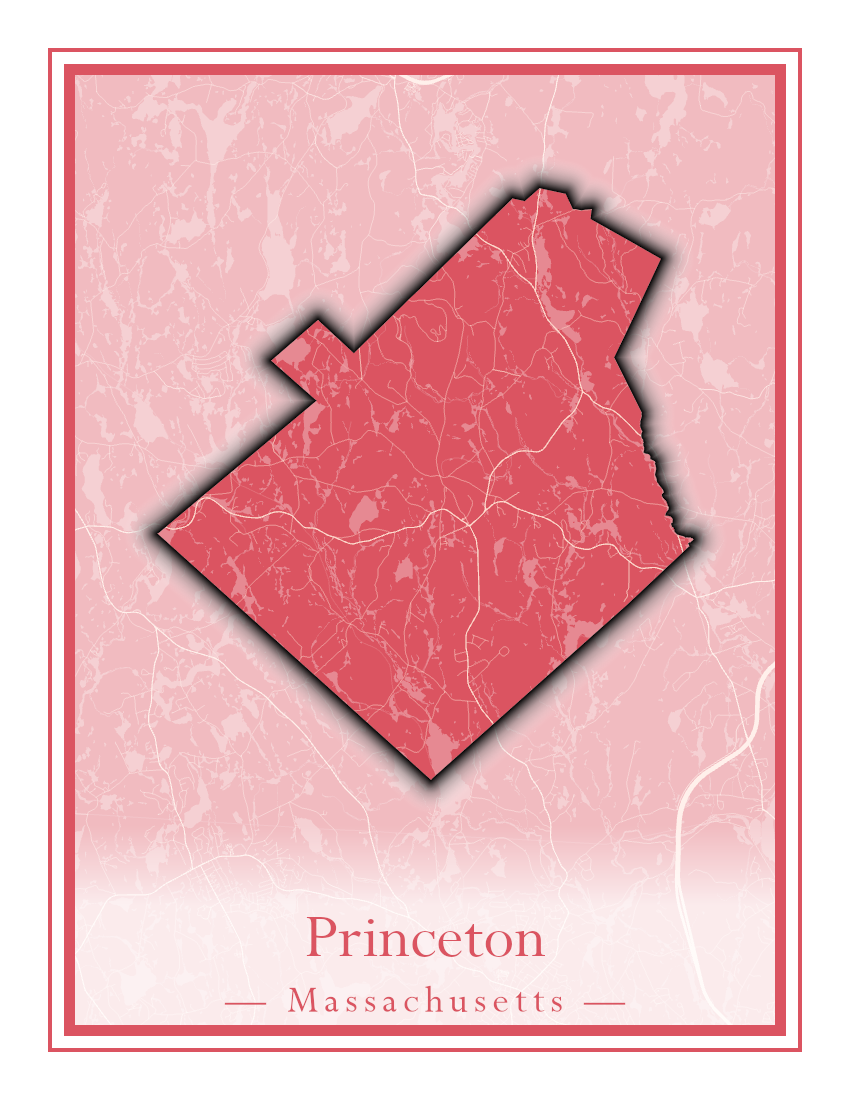 Massachusetts Towns - Street Map (Princeton - Randolph)