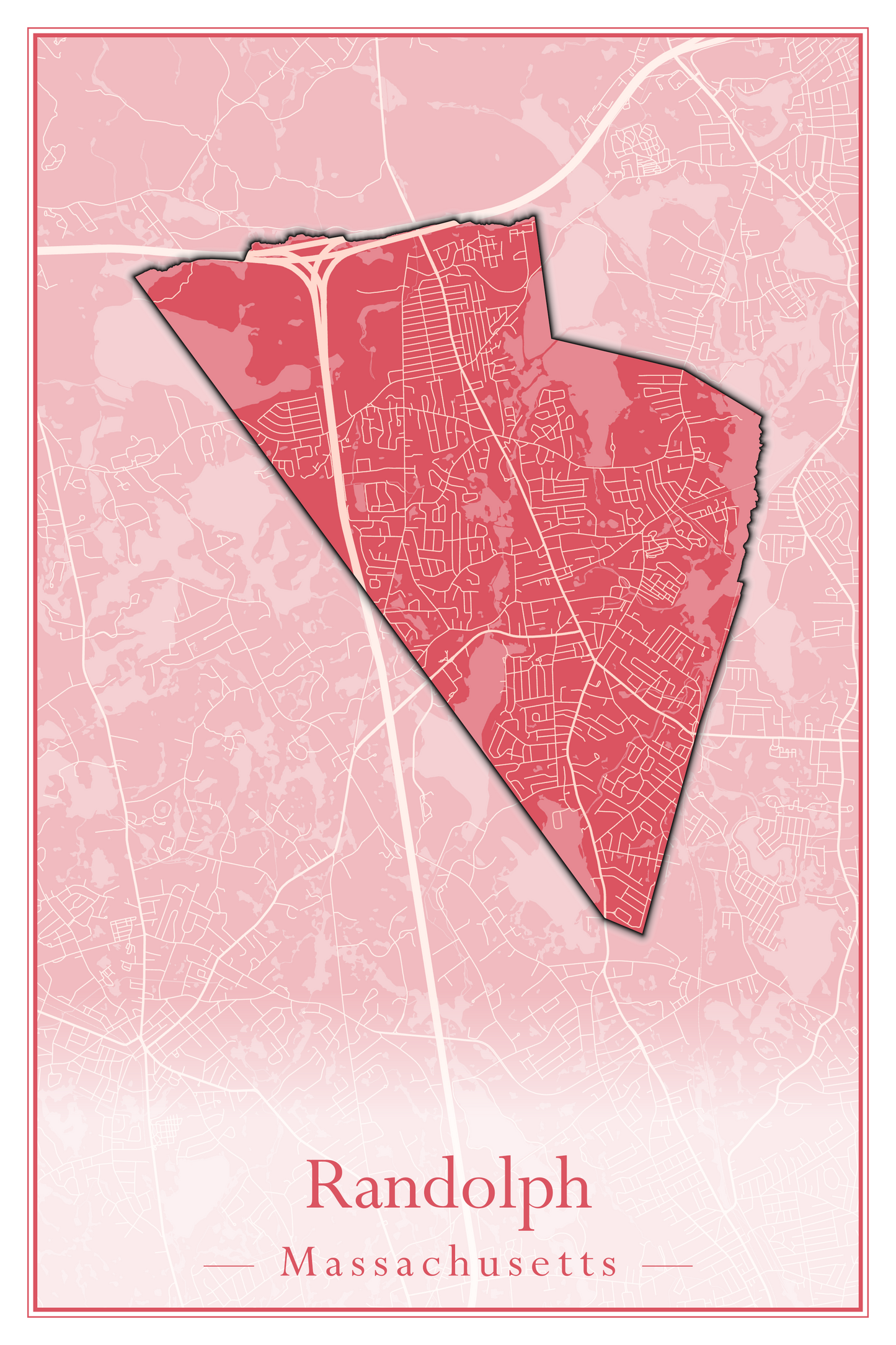 Massachusetts Towns - Street Map (Princeton - Randolph)