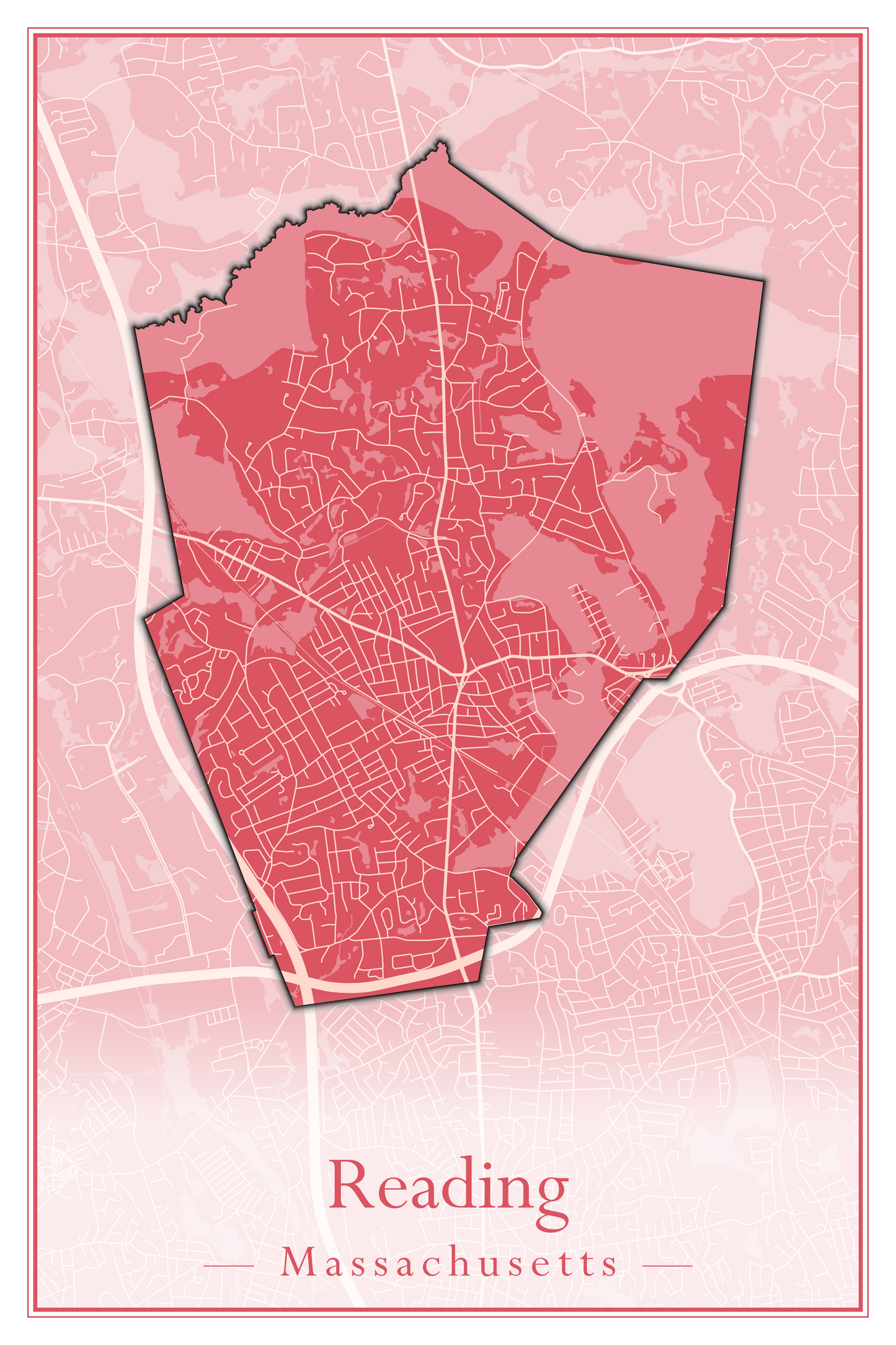 Massachusetts Towns - Street Map (Raynham - Revere)