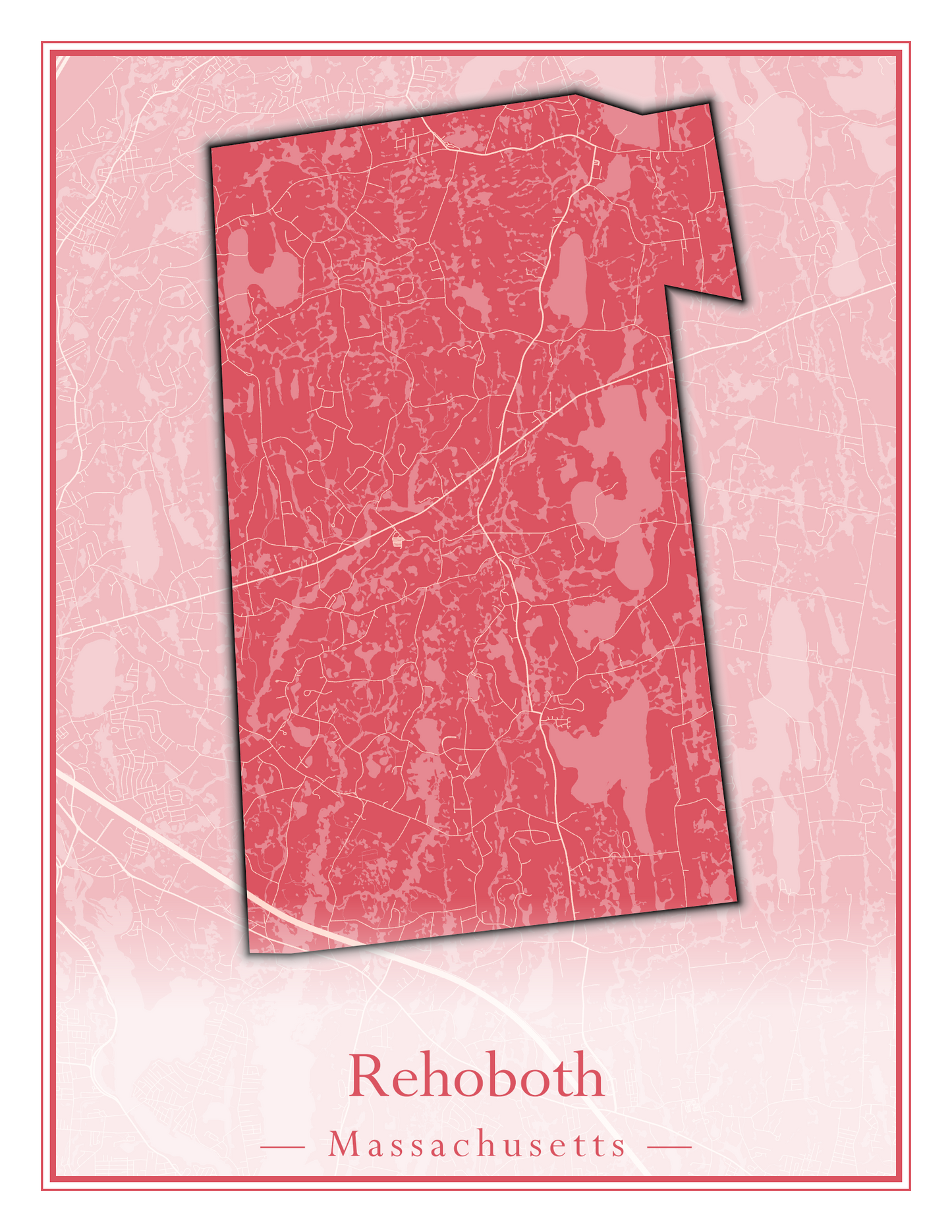 Massachusetts Towns - Street Map (Raynham - Revere)