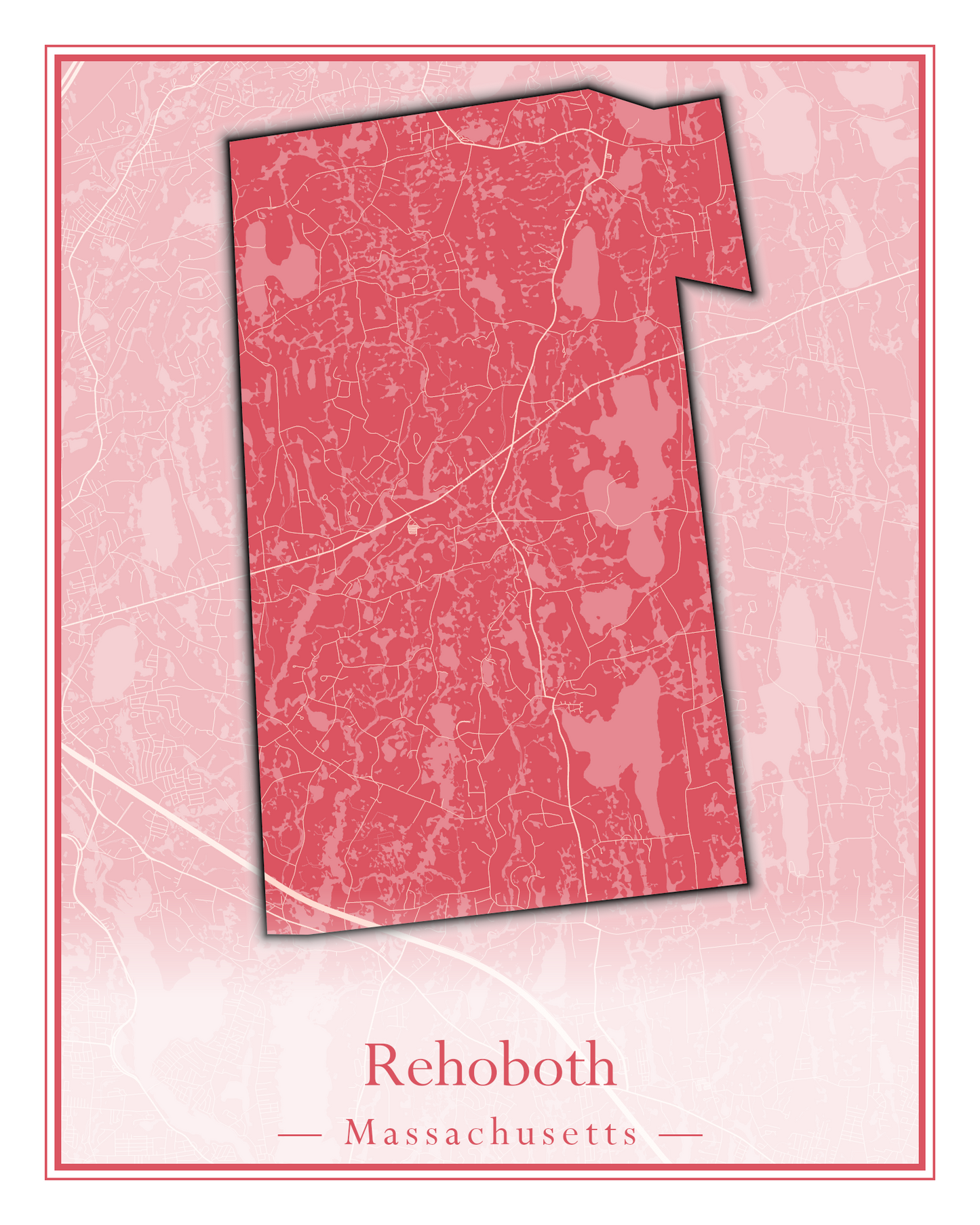 Massachusetts Towns - Street Map (Raynham - Revere)