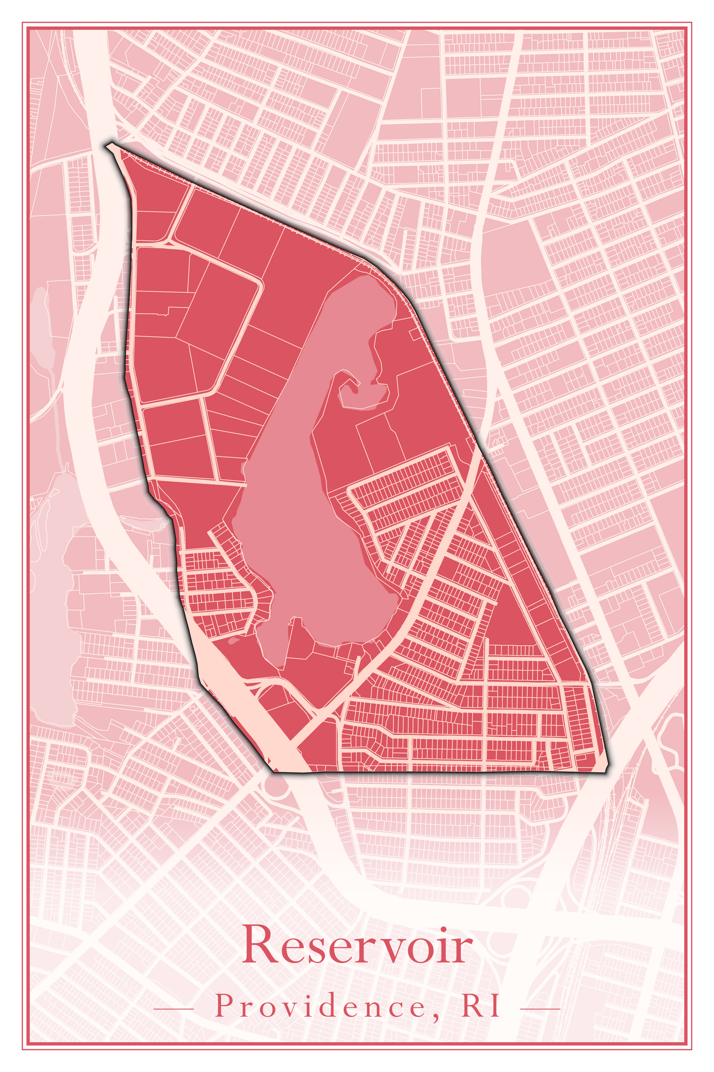 Providence Neighborhoods - Street Map (Mount Hope - Reservoir)