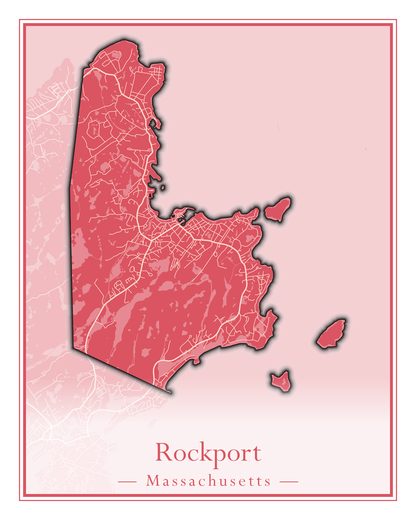 Massachusetts Towns - Street Map (Richmond - Rockport)