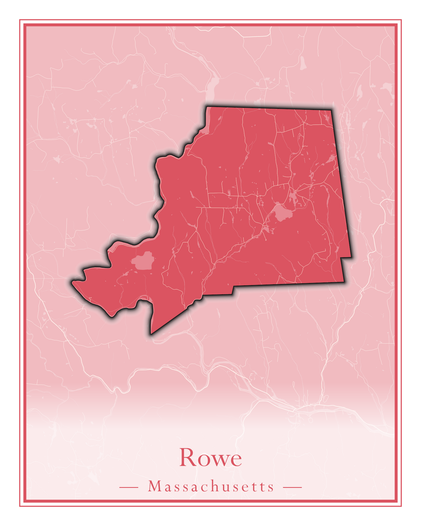 Massachusetts Towns - Street Map (Rowe - Russell)