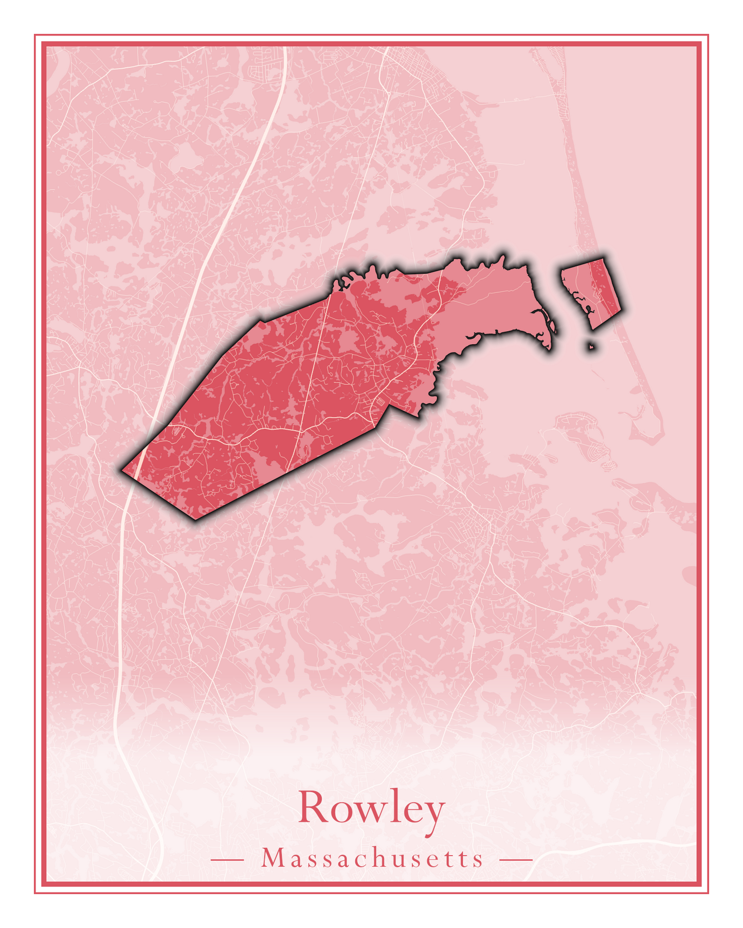 Massachusetts Towns - Street Map (Rowe - Russell)