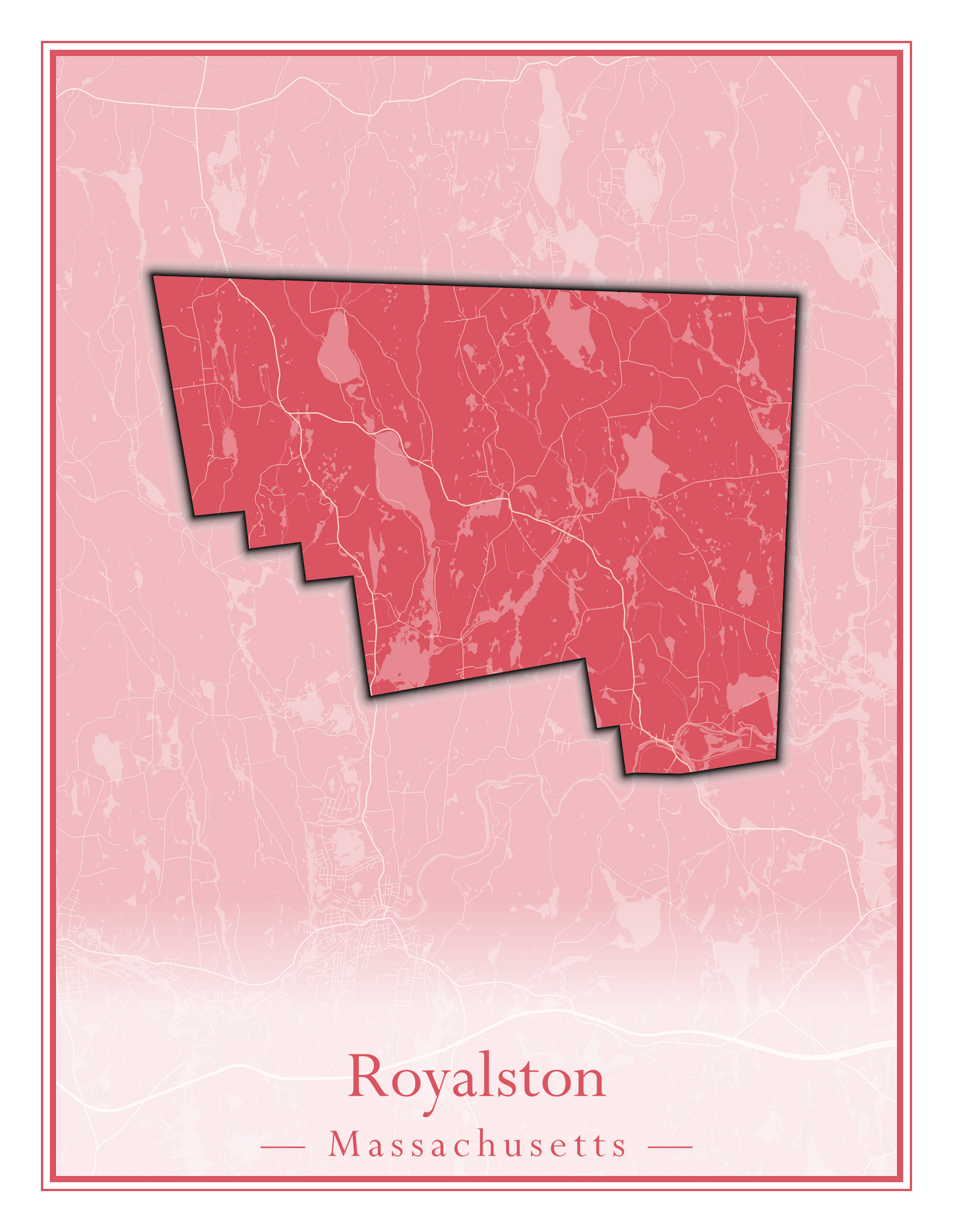 Massachusetts Towns - Street Map (Rowe - Russell)