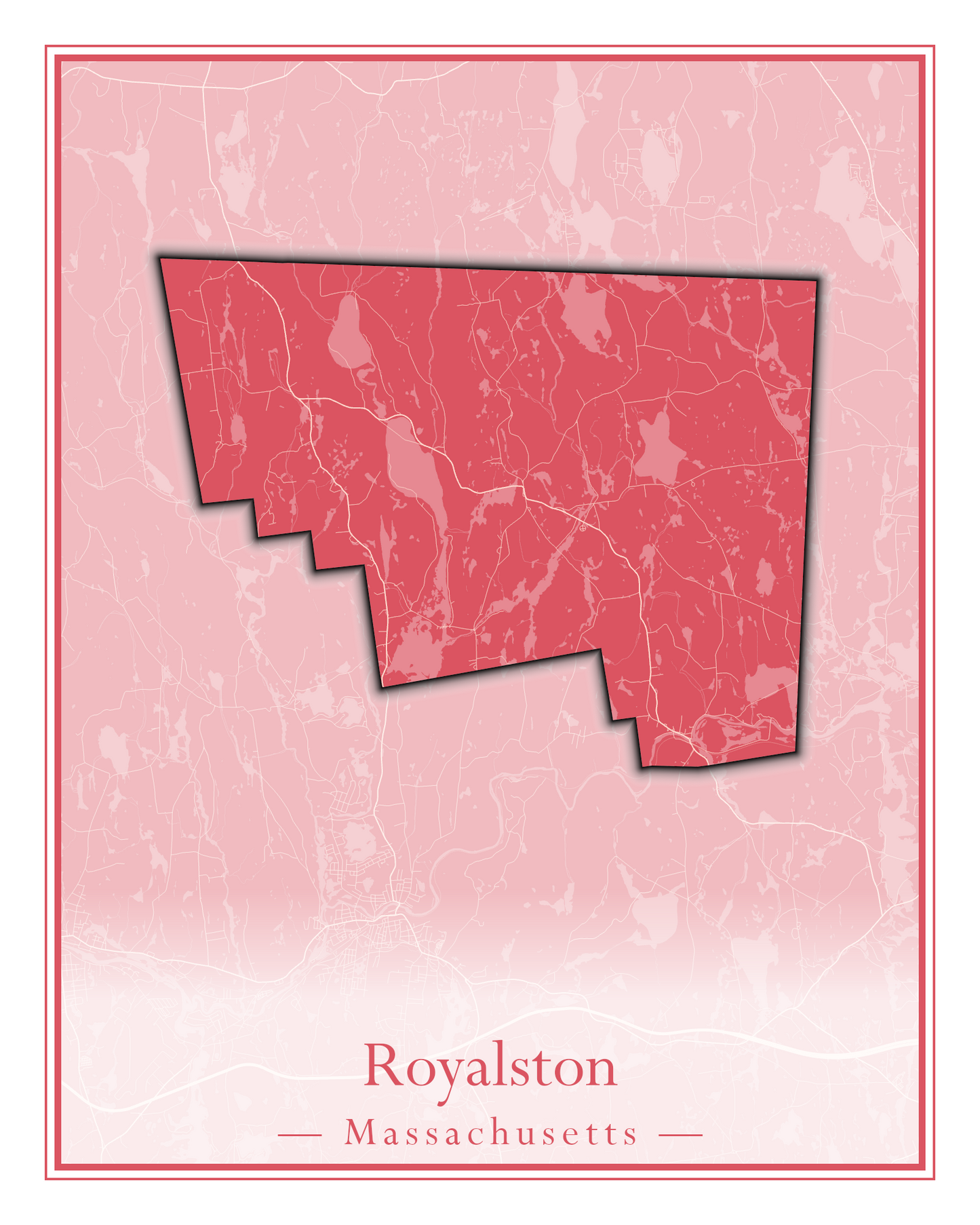 Massachusetts Towns - Street Map (Rowe - Russell)