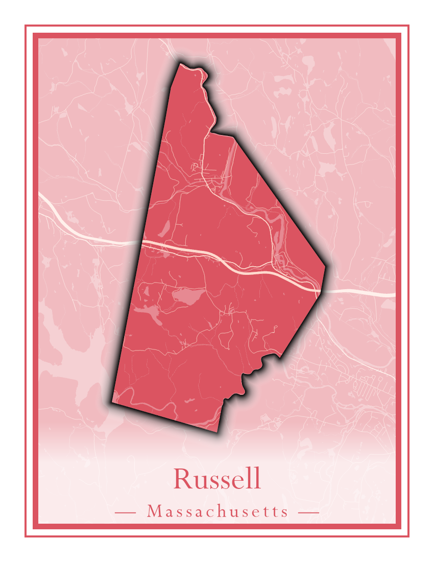 Massachusetts Towns - Street Map (Rowe - Russell)