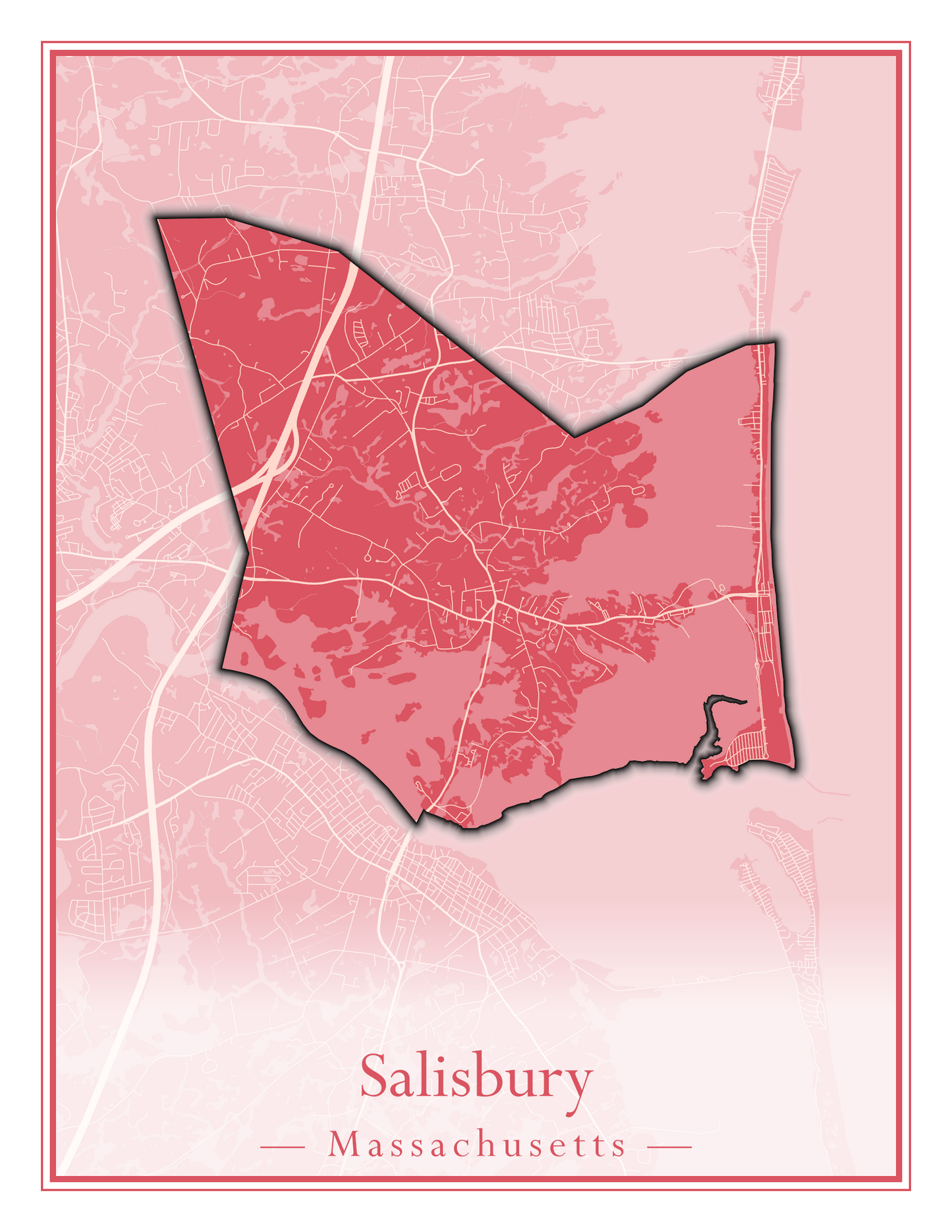 Massachusetts Towns - Street Map (Rutland - Sandisfield)