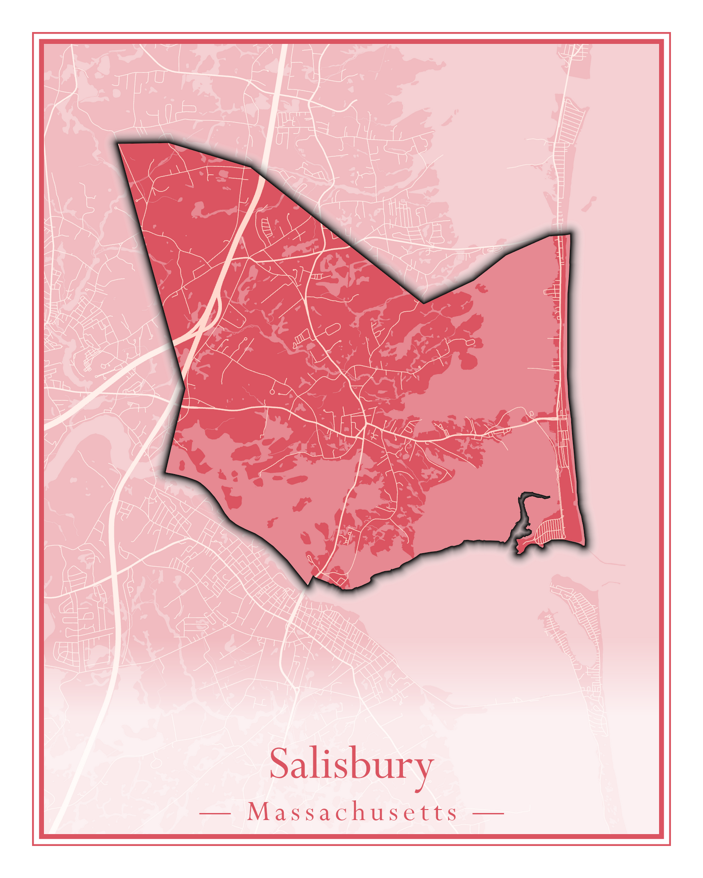 Massachusetts Towns - Street Map (Rutland - Sandisfield)