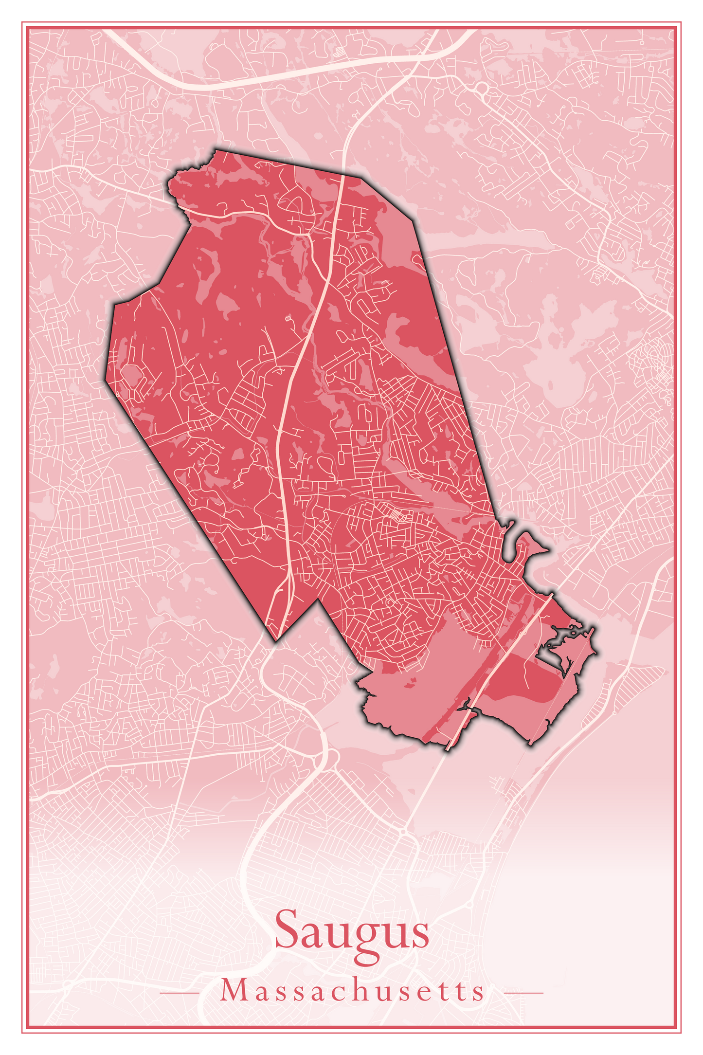 Massachusetts Towns - Street Map (Sandwich - Scituate)