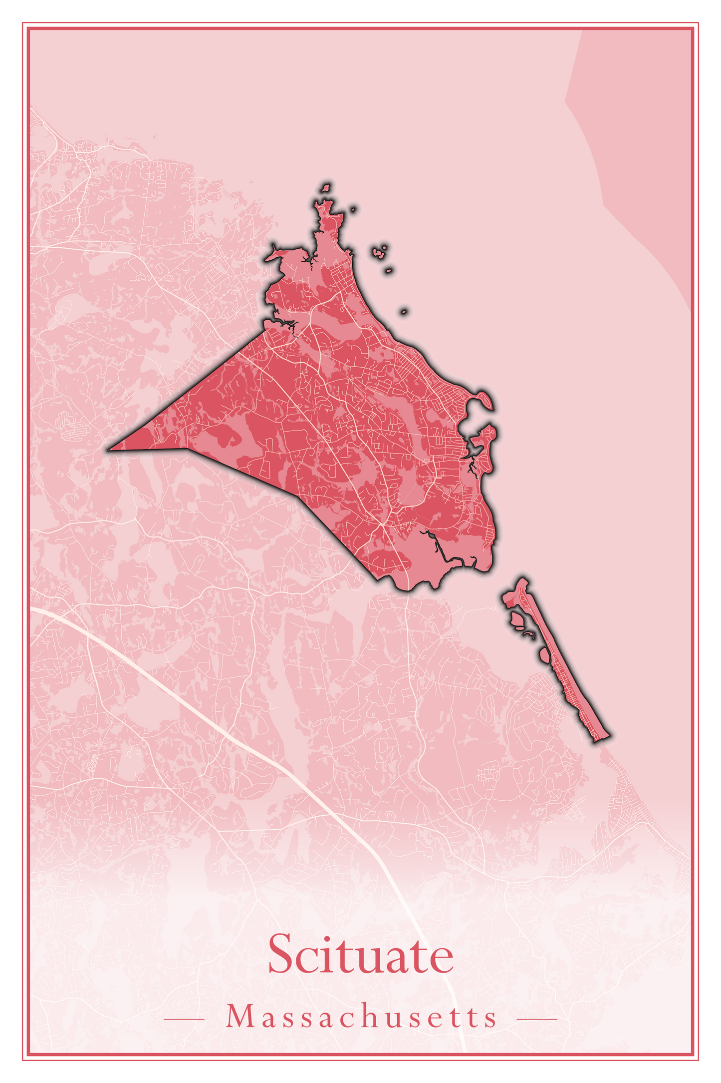 Massachusetts Towns - Street Map (Sandwich - Scituate)