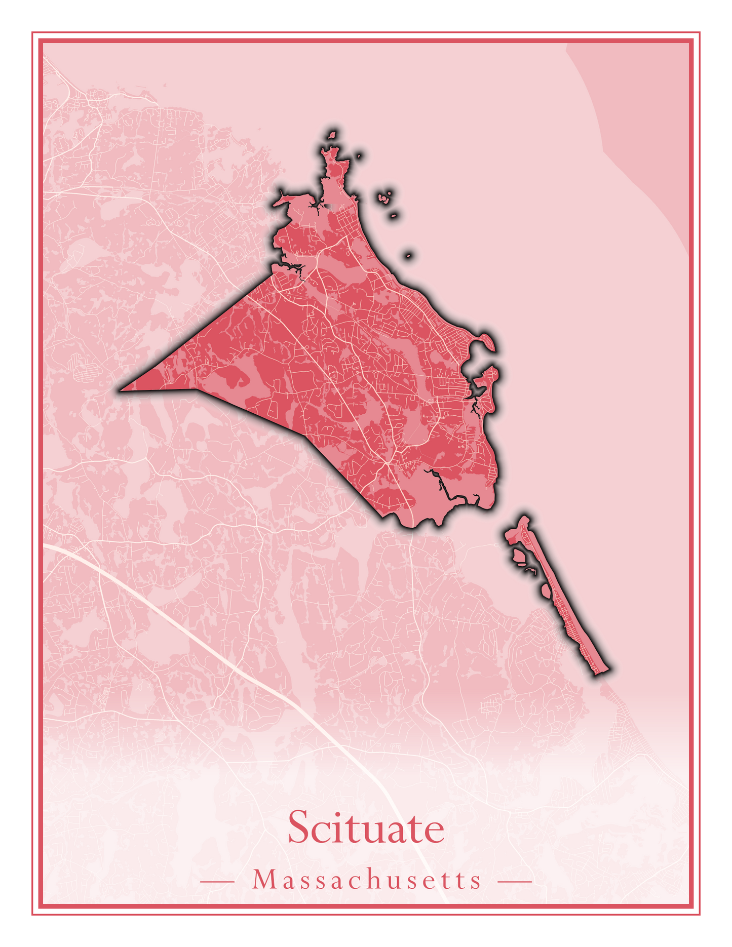 Massachusetts Towns - Street Map (Sandwich - Scituate)