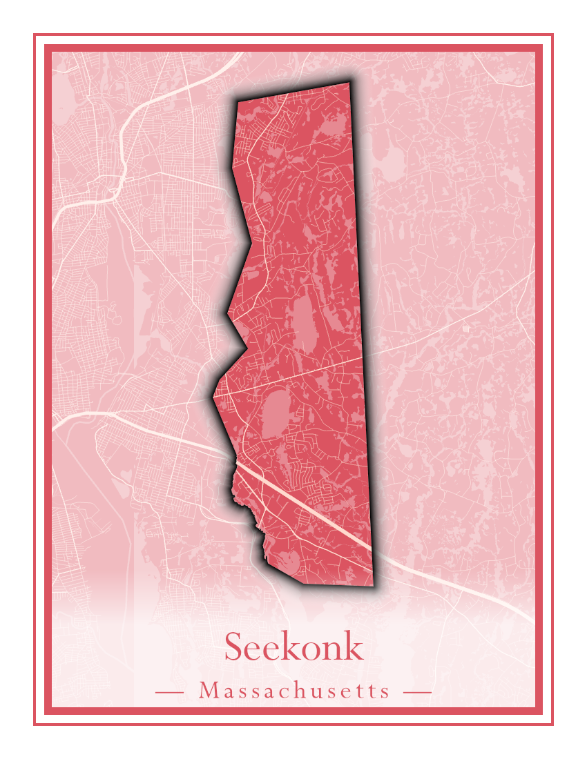 Massachusetts Towns - Street Map (Seekonk - Shelburne)