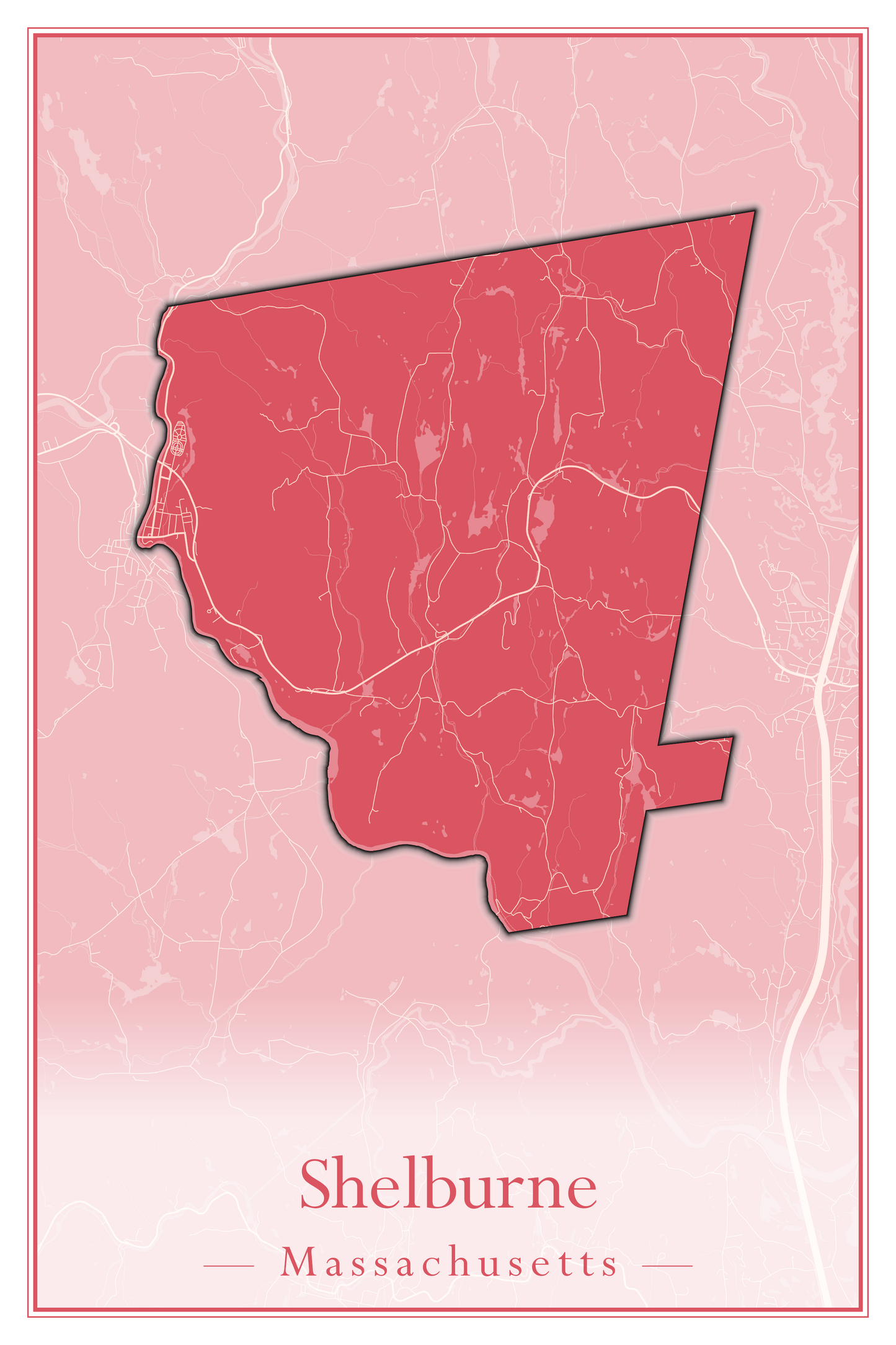 Massachusetts Towns - Street Map (Seekonk - Shelburne)