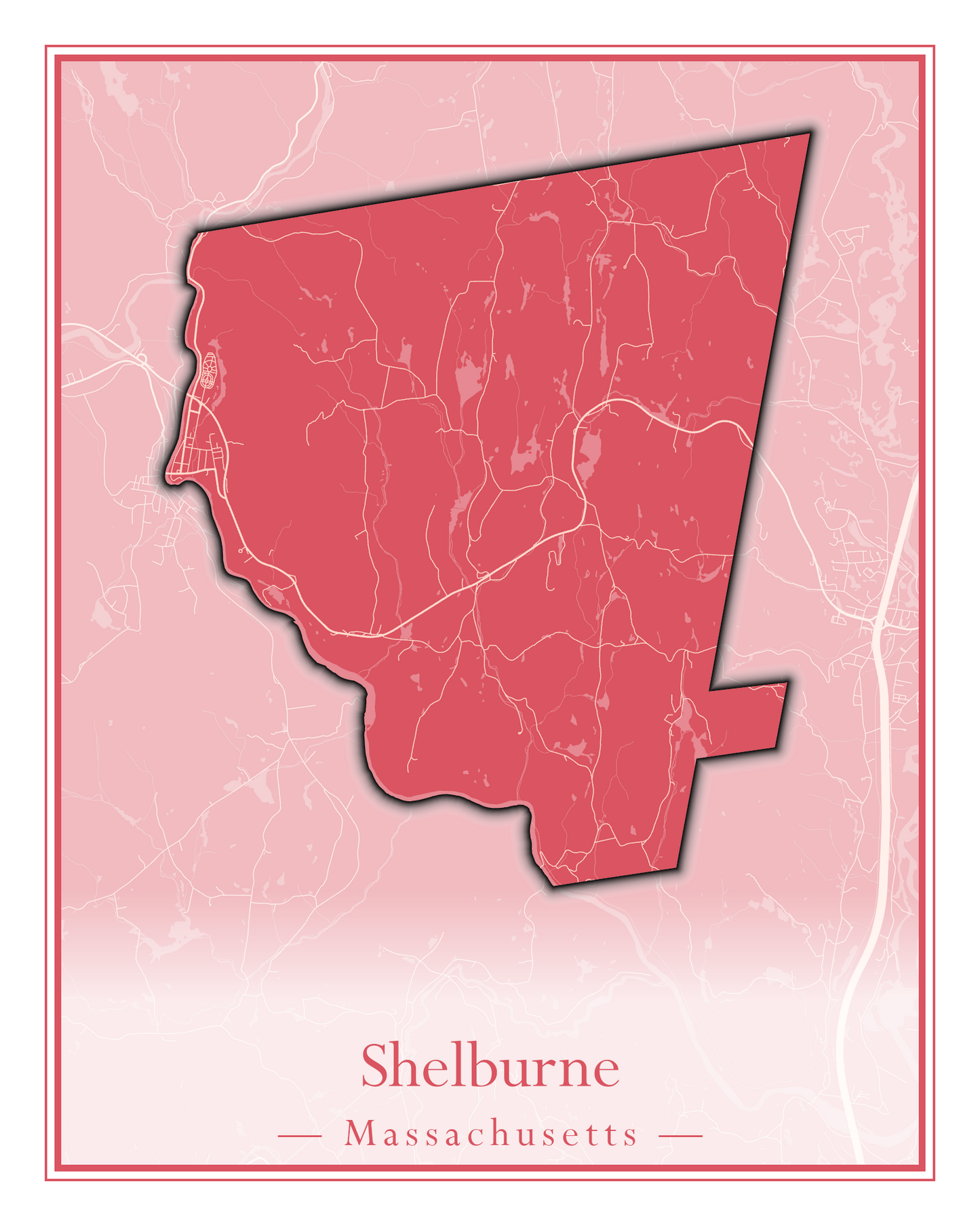 Massachusetts Towns - Street Map (Seekonk - Shelburne)