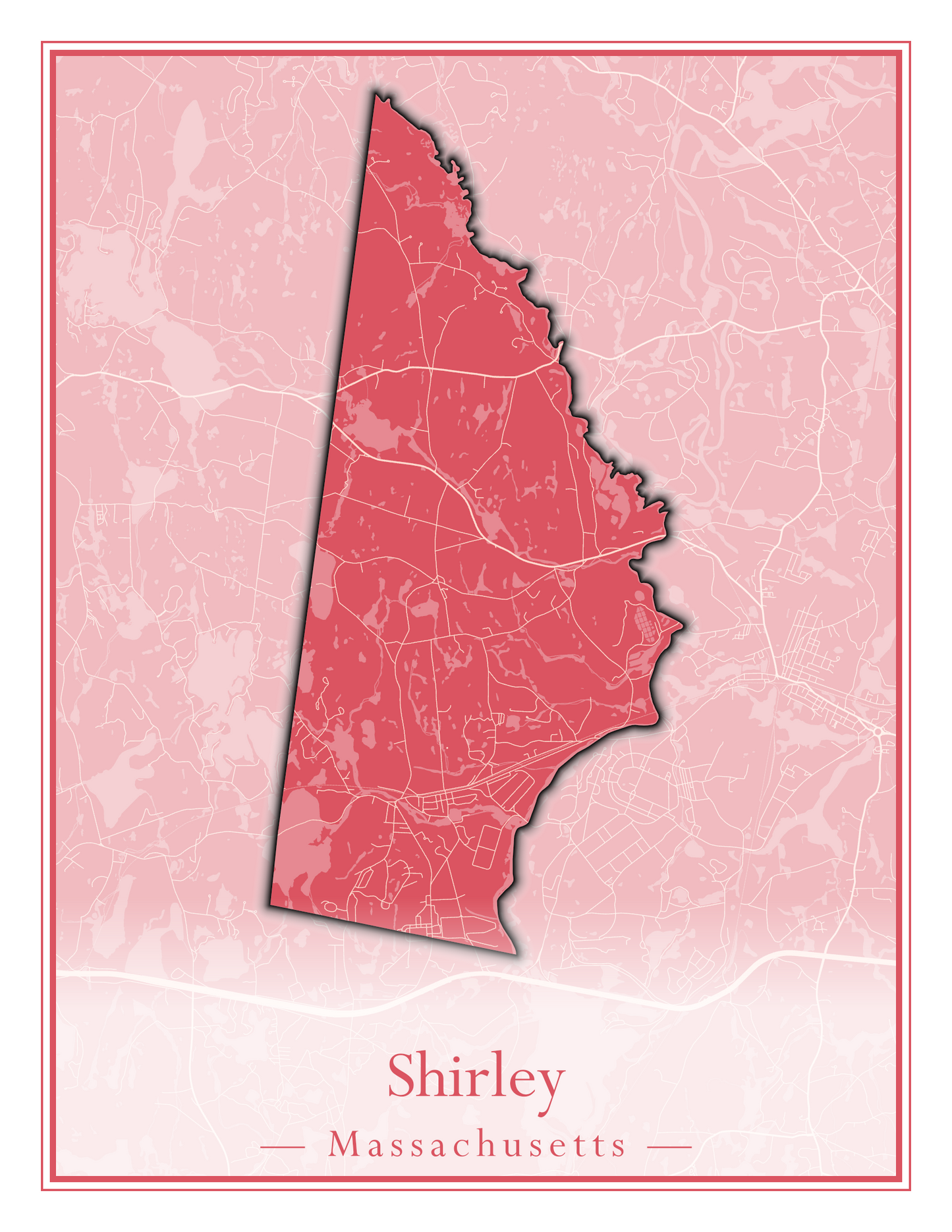 Massachusetts Towns - Street Map (Sherborn - Shutesbury)