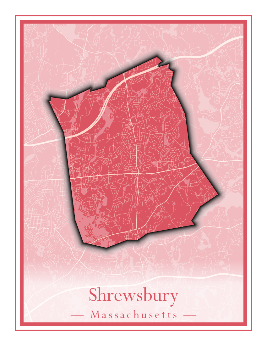 Massachusetts Towns - Street Map (Sherborn - Shutesbury)